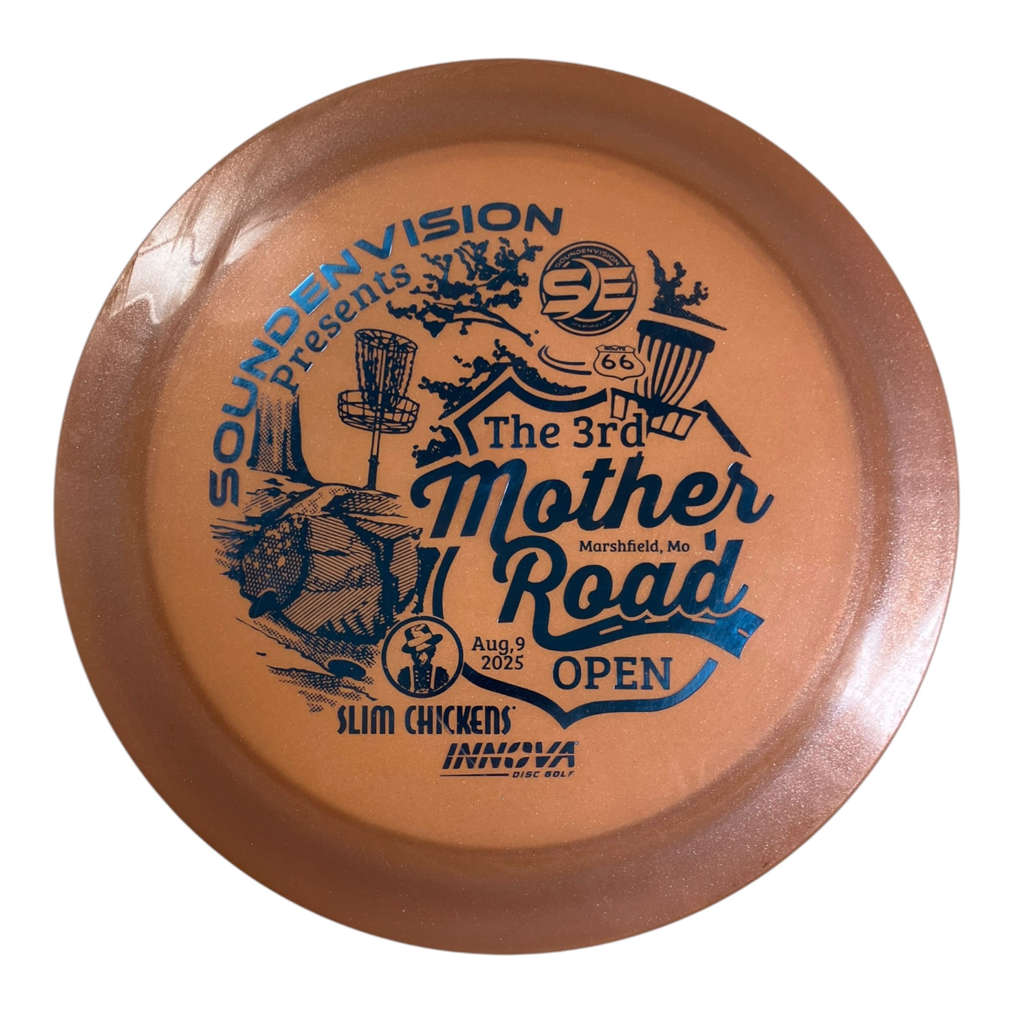 Innova Champion Discs XCaliber - Used Good | Moondust Champion | Orange/Blue 173g (Mother Road Open) Disc Golf