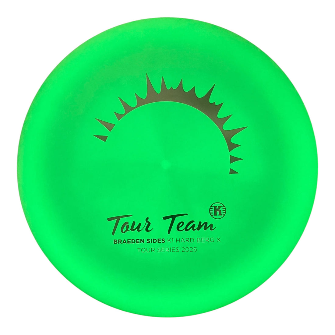 Kastaplast Berg X | K1 Hard Glow | Silver/Glow 173-175g (Braeden Sides Tour Series 2026) Disc Golf
