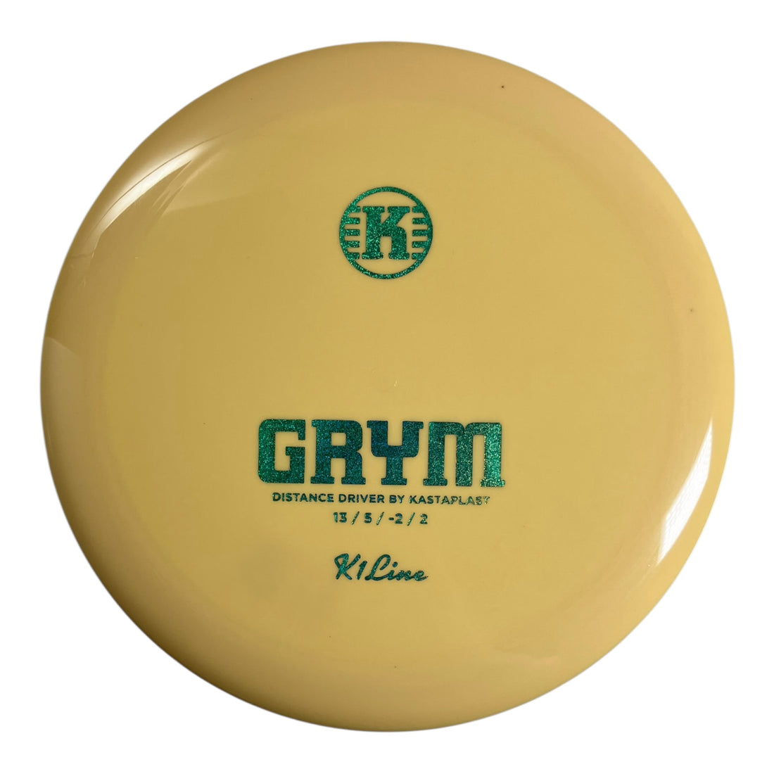 Kastaplast Grym | K1 | Yellow/Mint Sparkle 176g Disc Golf