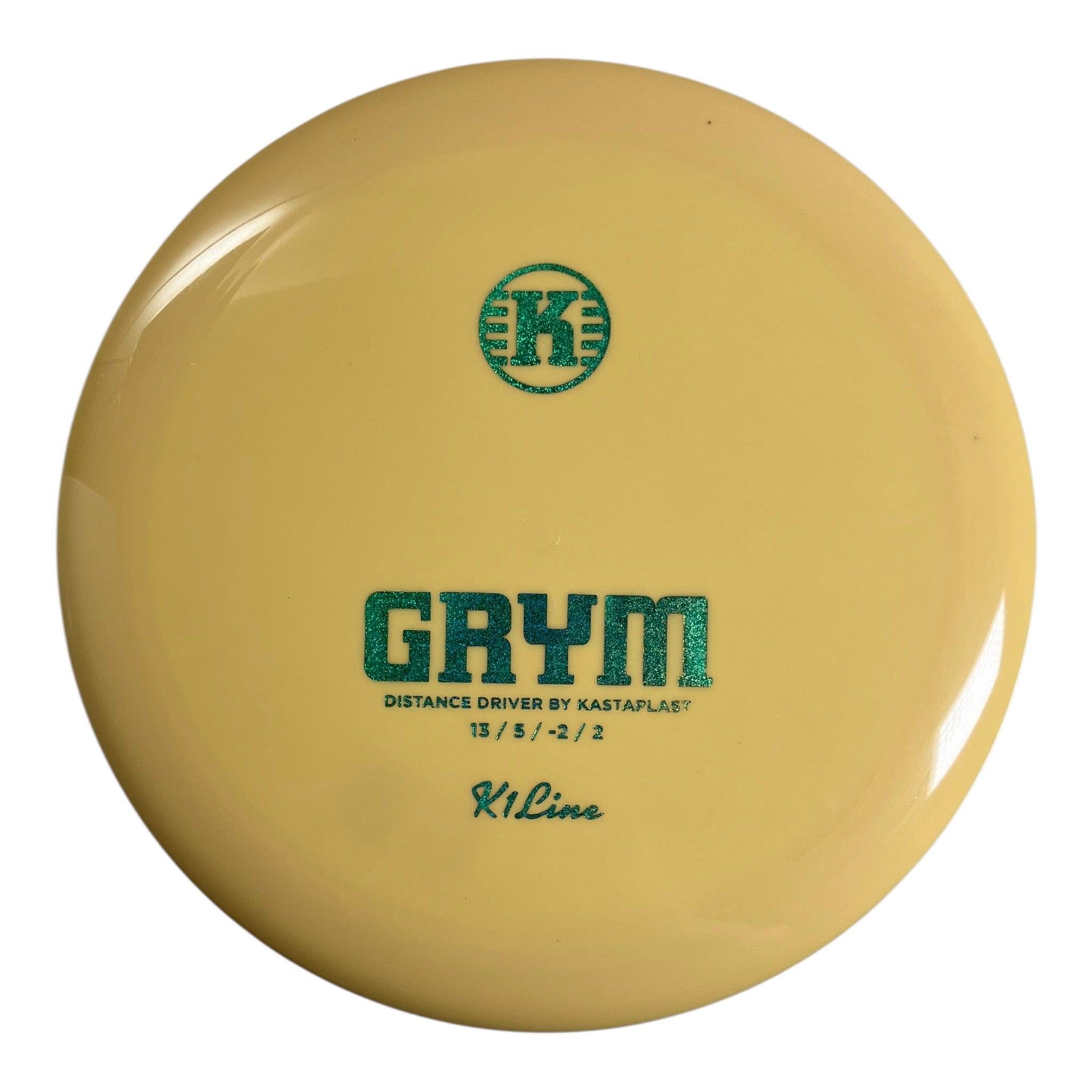 Kastaplast Grym | K1 | Yellow/Mint Sparkle 176g Disc Golf