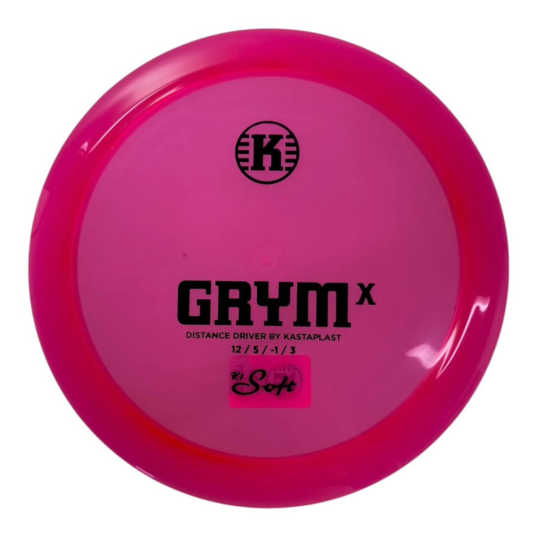 Kastaplast Grym X | K1 Soft | Pink/Black 170g Disc Golf
