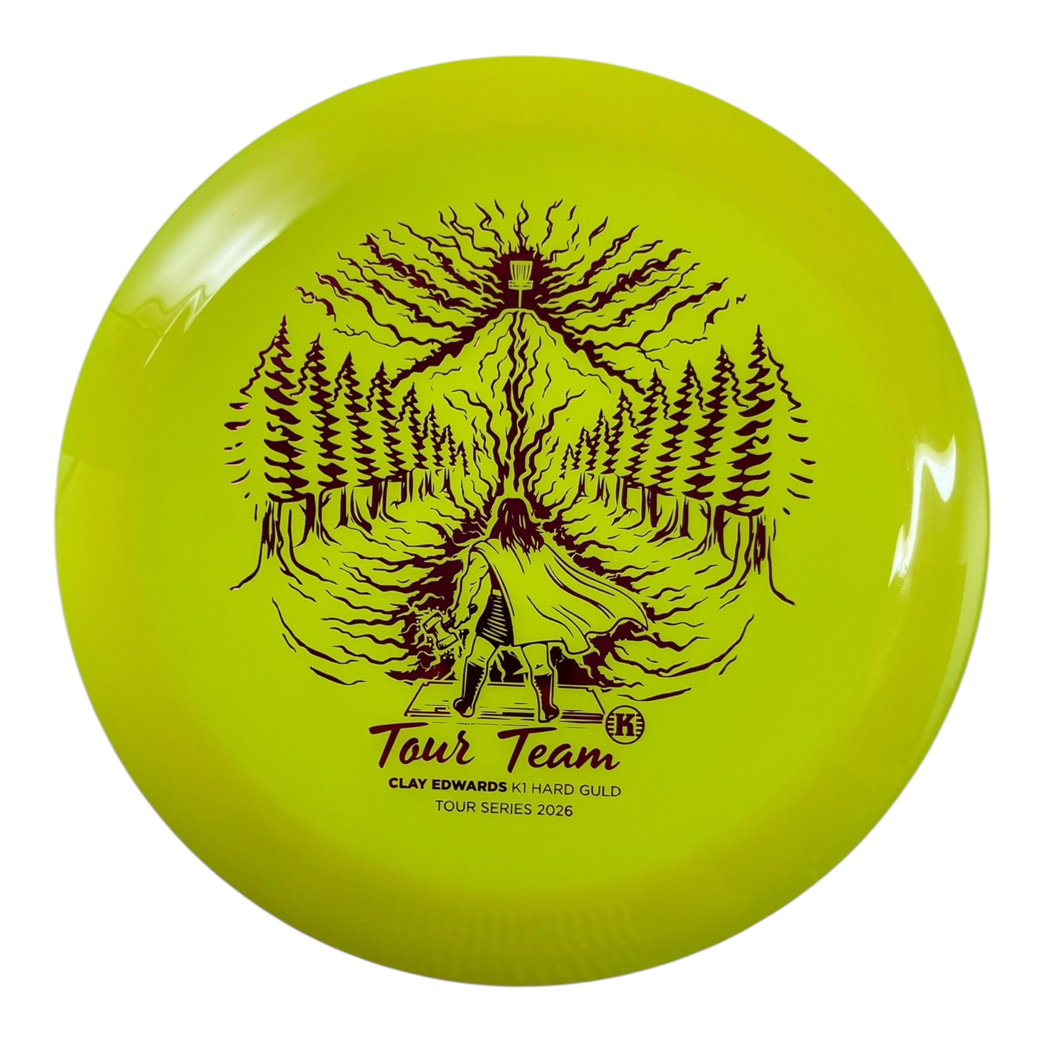 Kastaplast Guld | K1 Hard | Yellow/Pink 174g (Clay Edwards Tour Team) Disc Golf