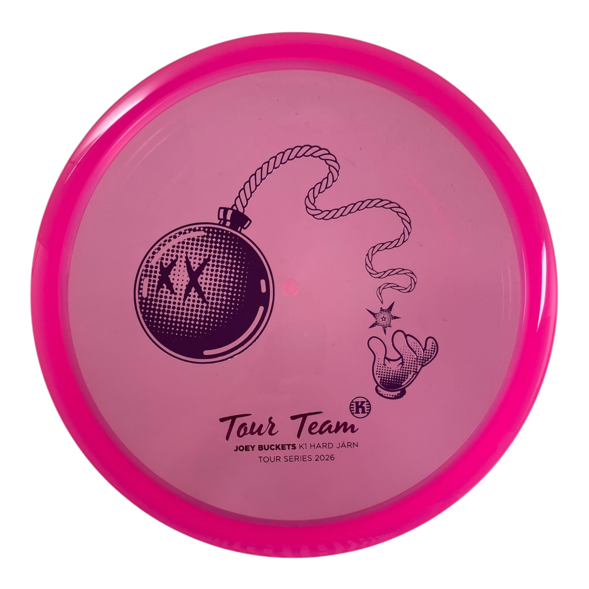Kastaplast Jarn | K1 Hard | Pink/Pink 173g (Joseph Anderson Tour Team) Disc Golf
