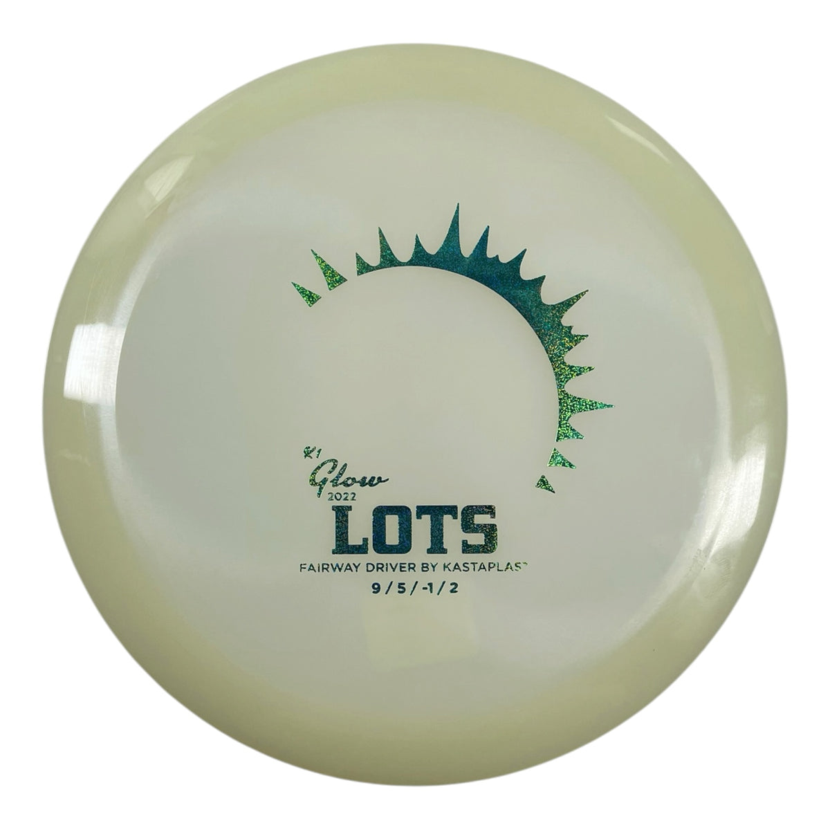 Kastaplast Lots | K1 Glow | Glow/Green Sparkle 173g (2022) Disc Golf