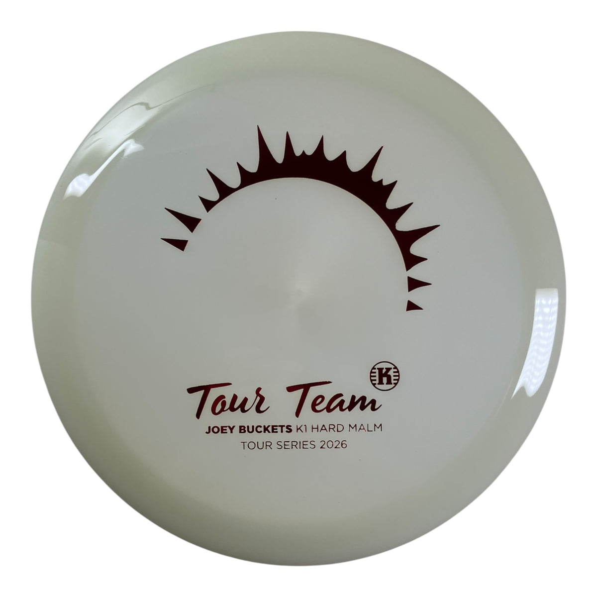 Kastaplast Malm | K1 Hard Glow | Red/Glow 173g (Joey Buckets Tour Series 2026) Disc Golf