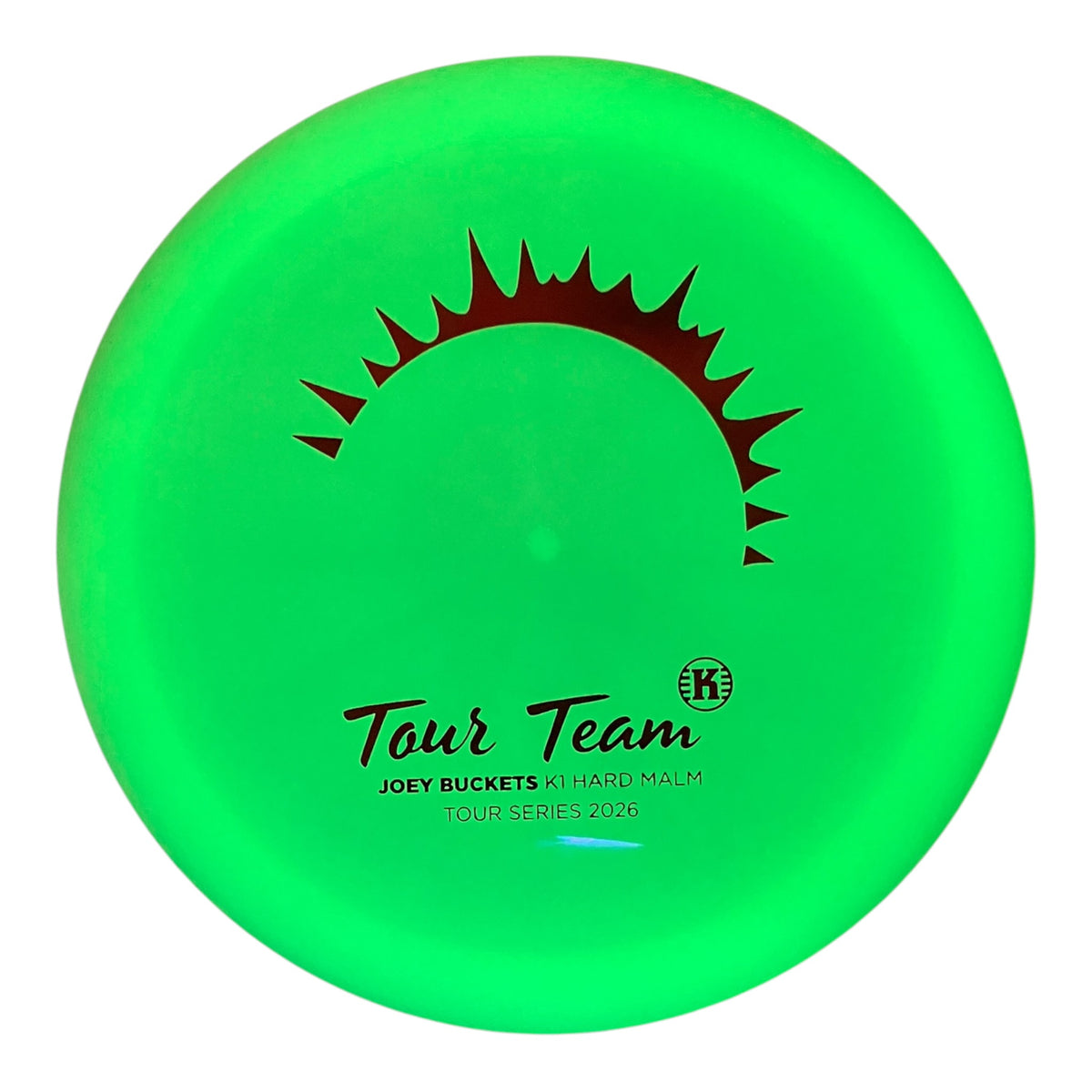 Kastaplast Malm | K1 Hard Glow | Red/Glow 173g (Joey Buckets Tour Series 2026) Disc Golf
