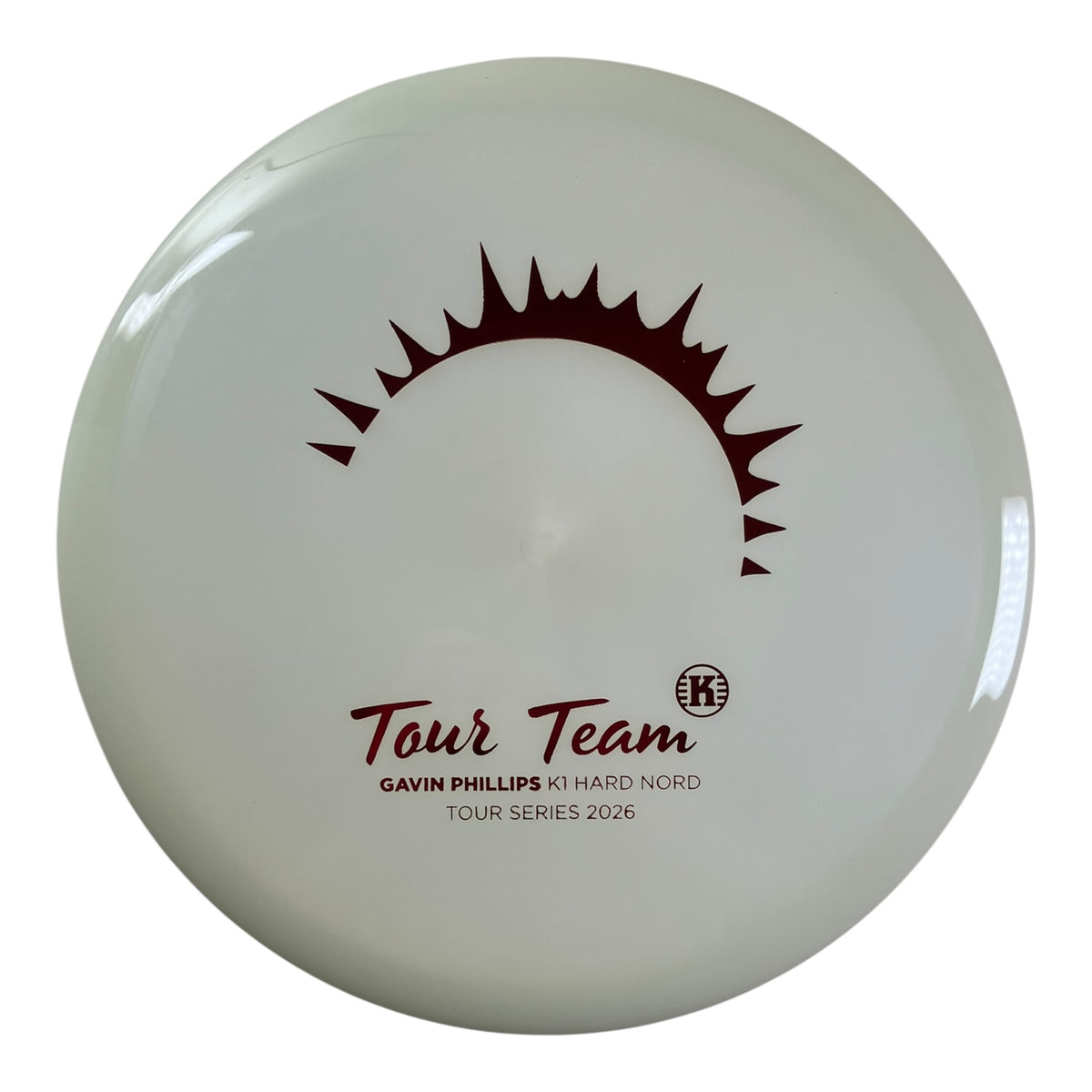Kastaplast Nord | K1 Hard Glow | Red/Glow 177g (Gavin Phillips Tour Series 2026) Disc Golf