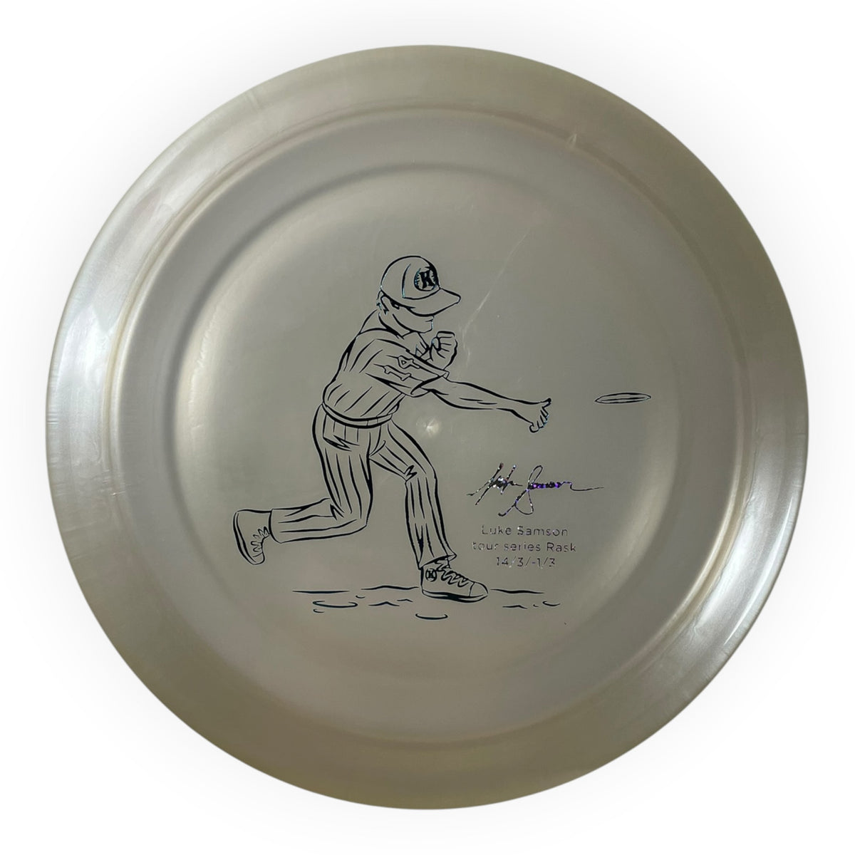Kastaplast Rask | K1 | White/Blue 174g (Luke Samson) Disc Golf