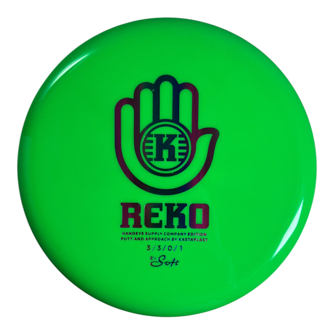 Kastaplast Reko | K1 Soft | Green/Multi 175-176g (Handeye Supply) Disc Golf