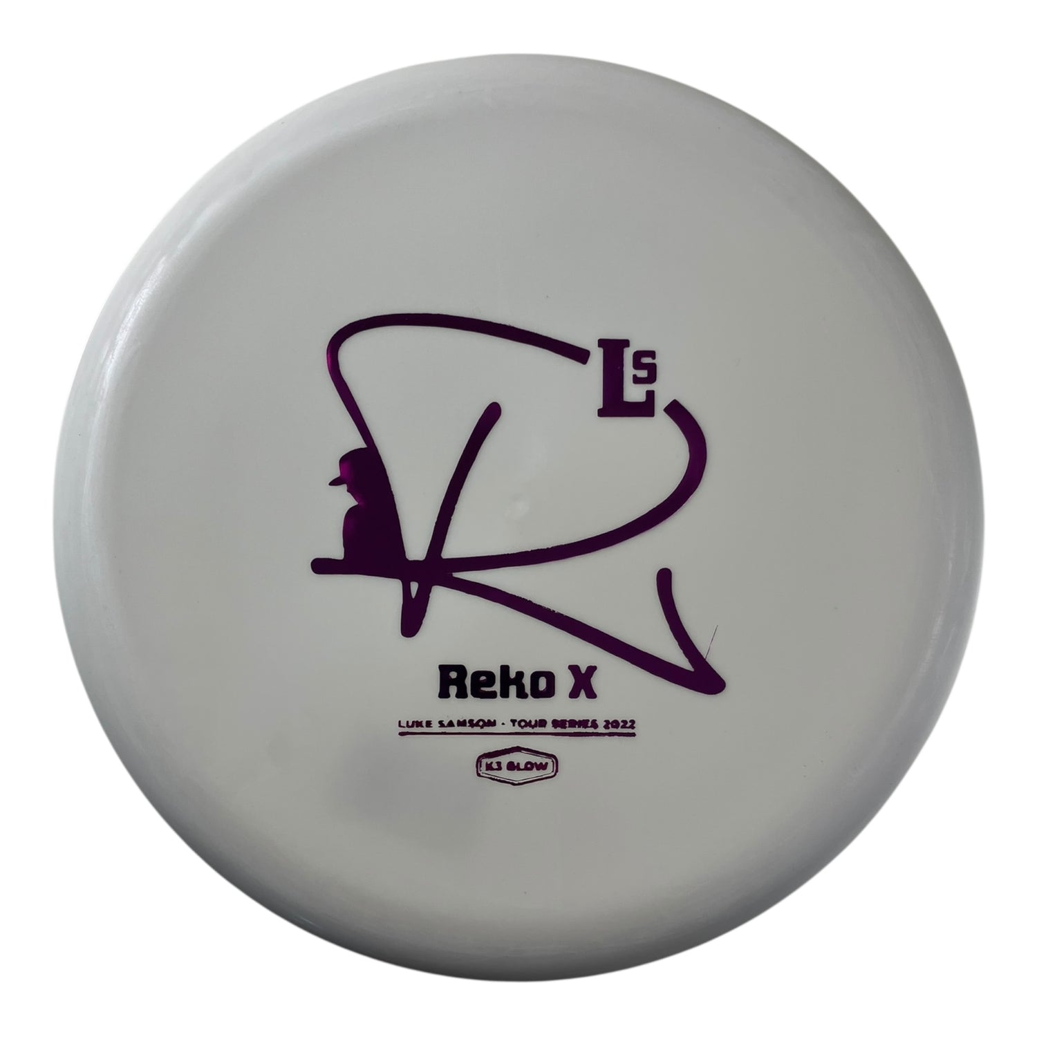 Kastaplast Reko X | K3 Glow | White/Pink 175-176g (Luke Samson) Disc Golf