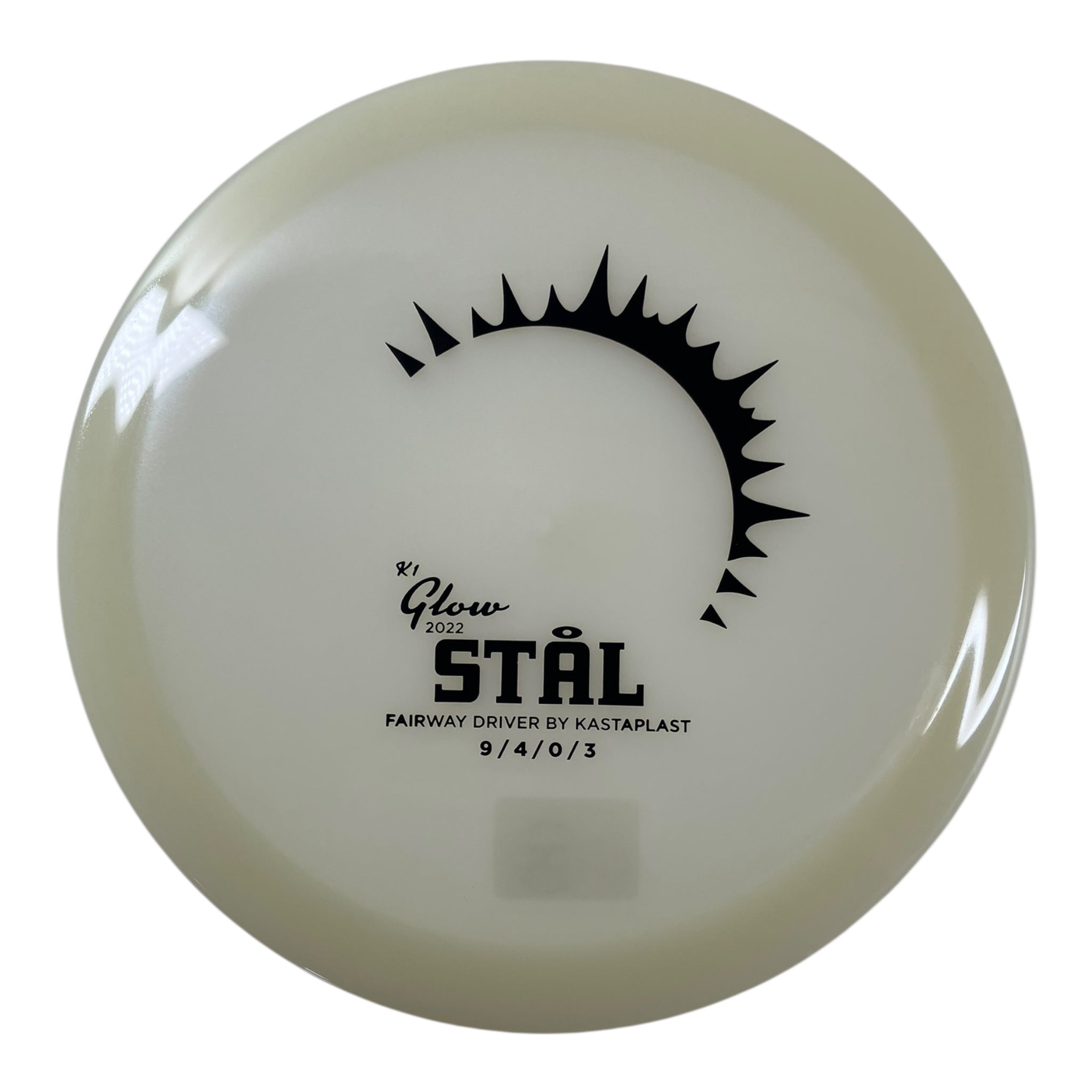 Kastaplast Stål | K1 Glow | Glow/Black 170g (2022) Disc Golf
