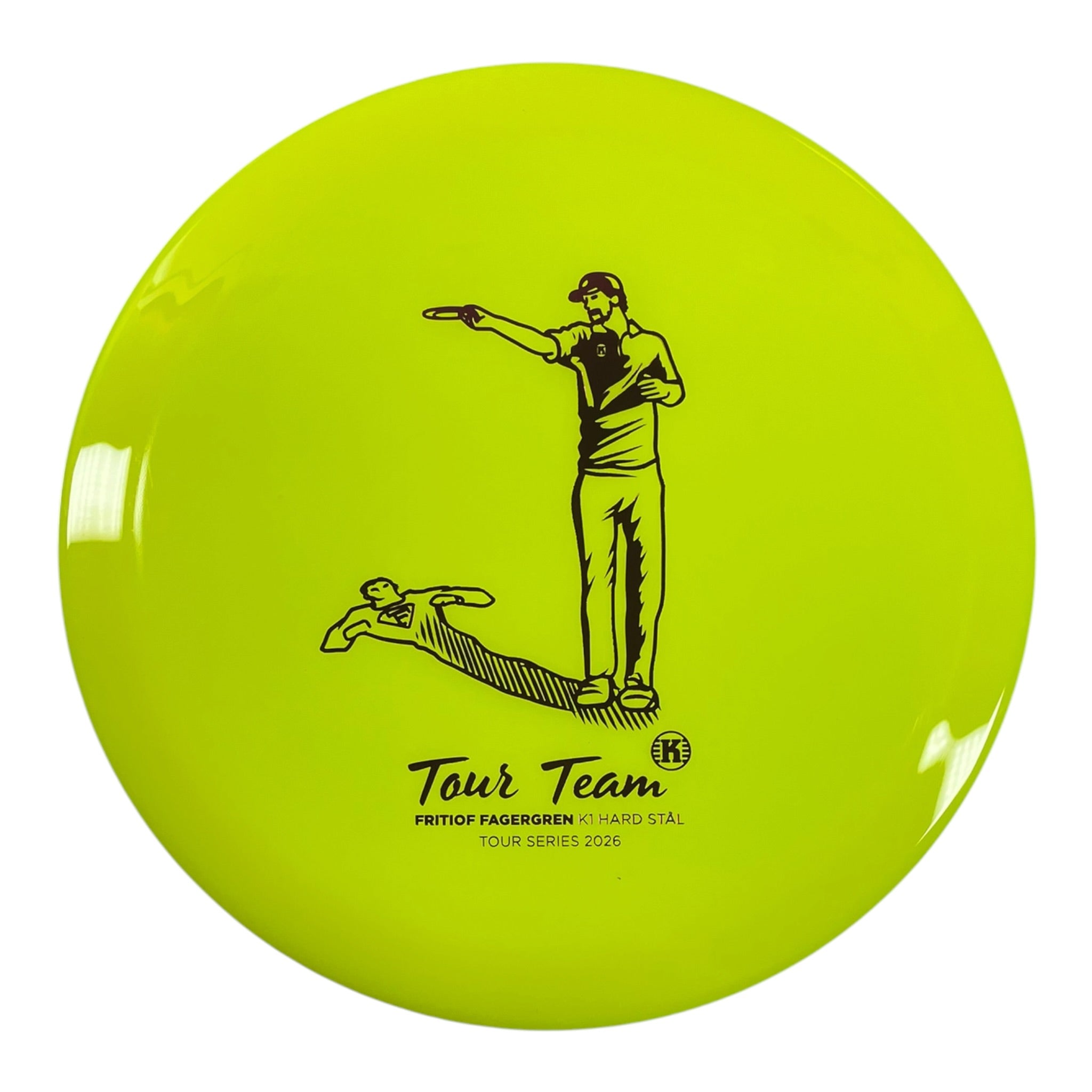 Kastaplast Stäl | K1 Hard | Yellow/Pink 173g (Fritiof Fagergren) Disc Golf