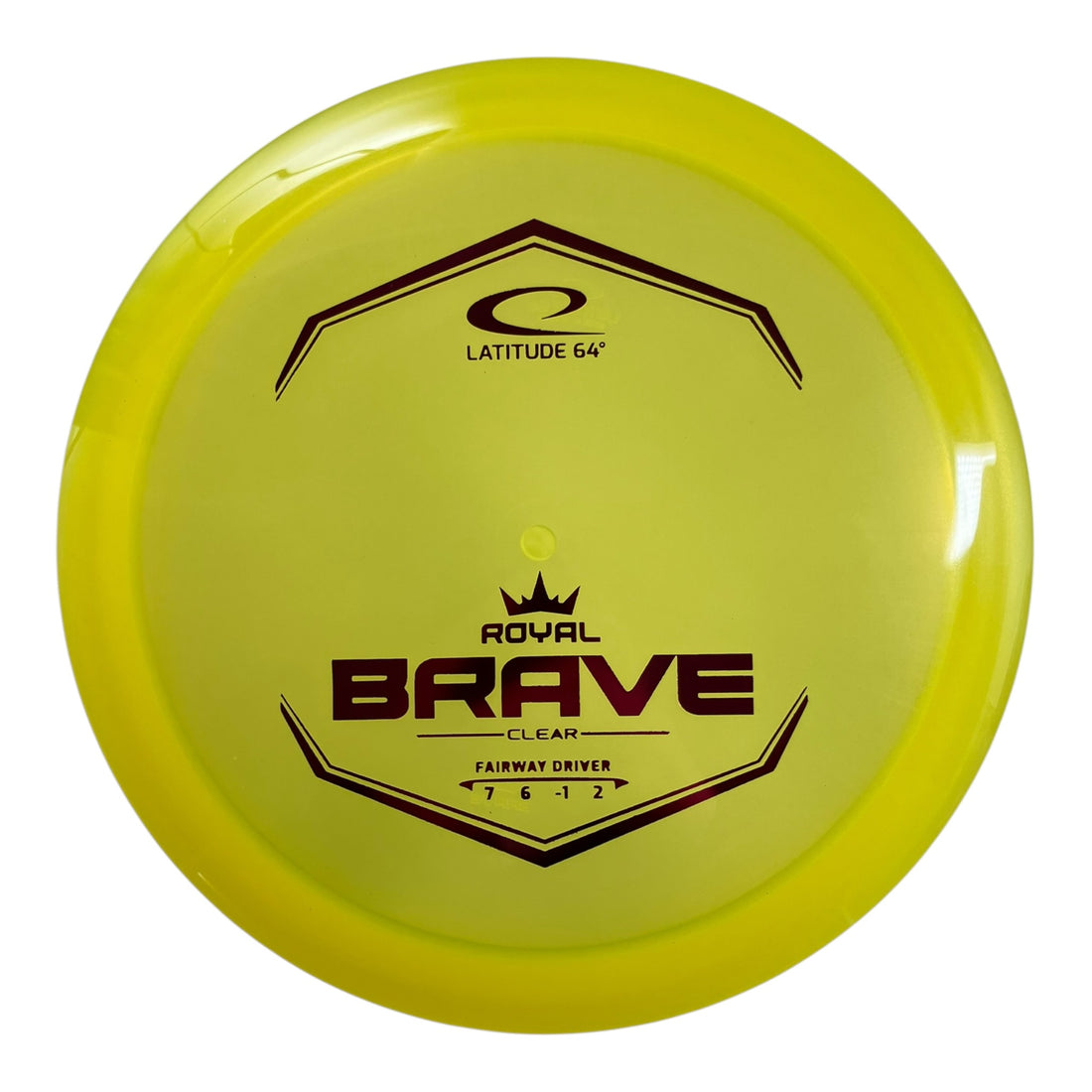 Latitude 64 Brave | Royal Clear | Yellow/Pink 176g Disc Golf