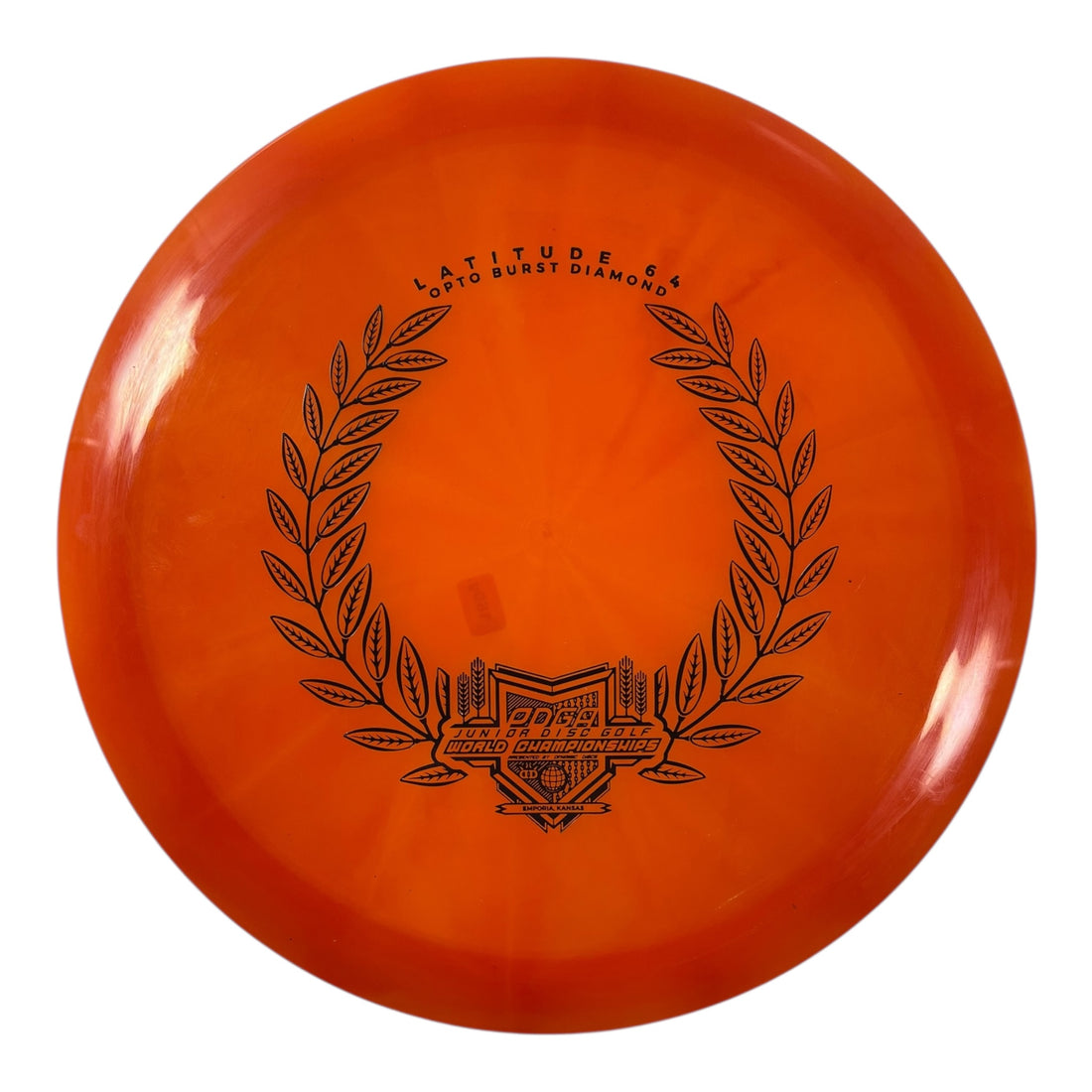 Latitude 64 Diamond | Opto Burst | Orange/Black 160g (Old Junior Worlds Run) Disc Golf