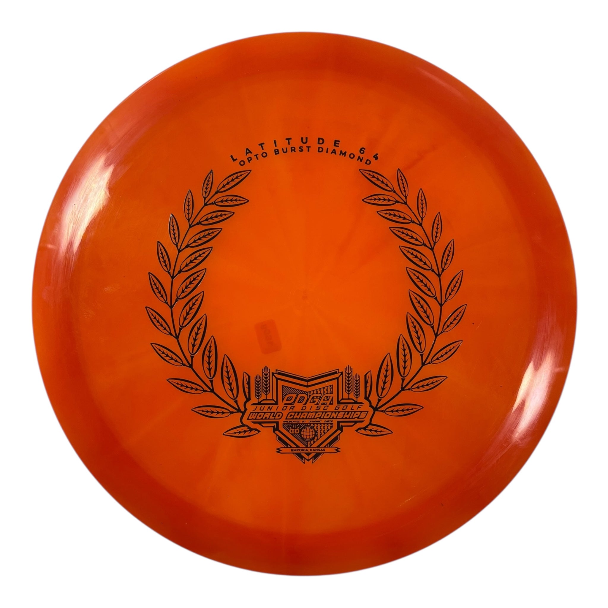 Latitude 64 Diamond | Opto Burst | Orange/Black 160g (Old Junior Worlds Run) Disc Golf