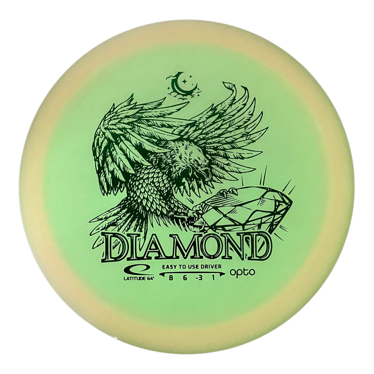 Latitude 64 Diamond | Opto Moonshine | Pink/Green 156g Disc Golf