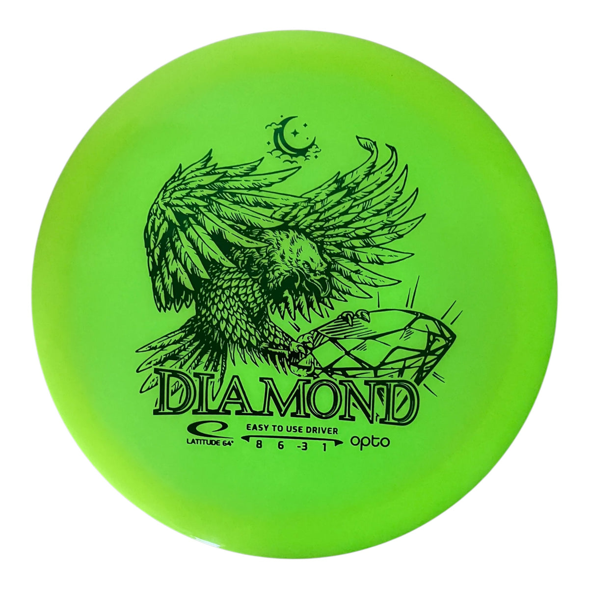 Latitude 64 Diamond | Opto Moonshine | Yellow/Green 154g Disc Golf