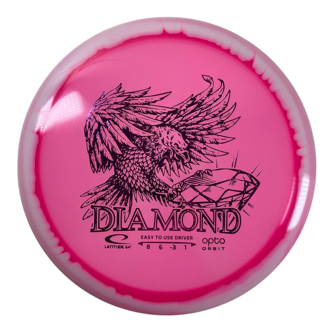 Latitude 64 Diamond | Opto Orbit | Pink/Pink 155g Disc Golf