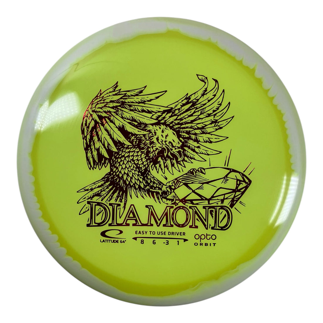 Latitude 64 Diamond | Opto Orbit | Yellow/Red 158g Disc Golf
