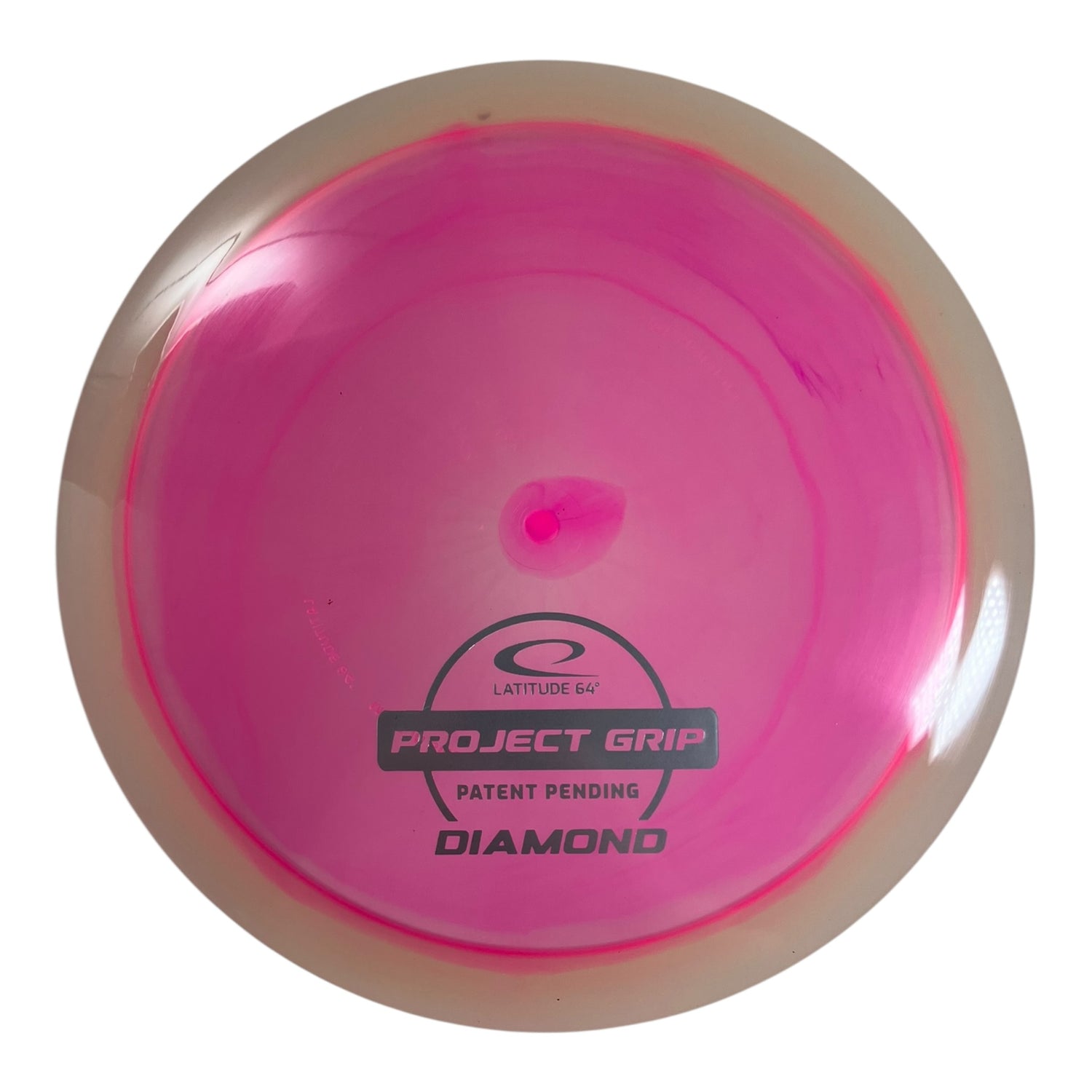 Latitude 64 Diamond | Project Grip | Pink/Silver 161g (Patent Pending) Disc Golf