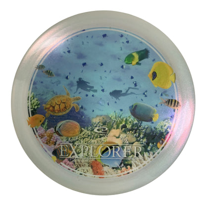 Latitude 64 Explorer - Used Like New | Opto-X Glimmer | White/Blue 170g (Ocean Decodye) Disc Golf