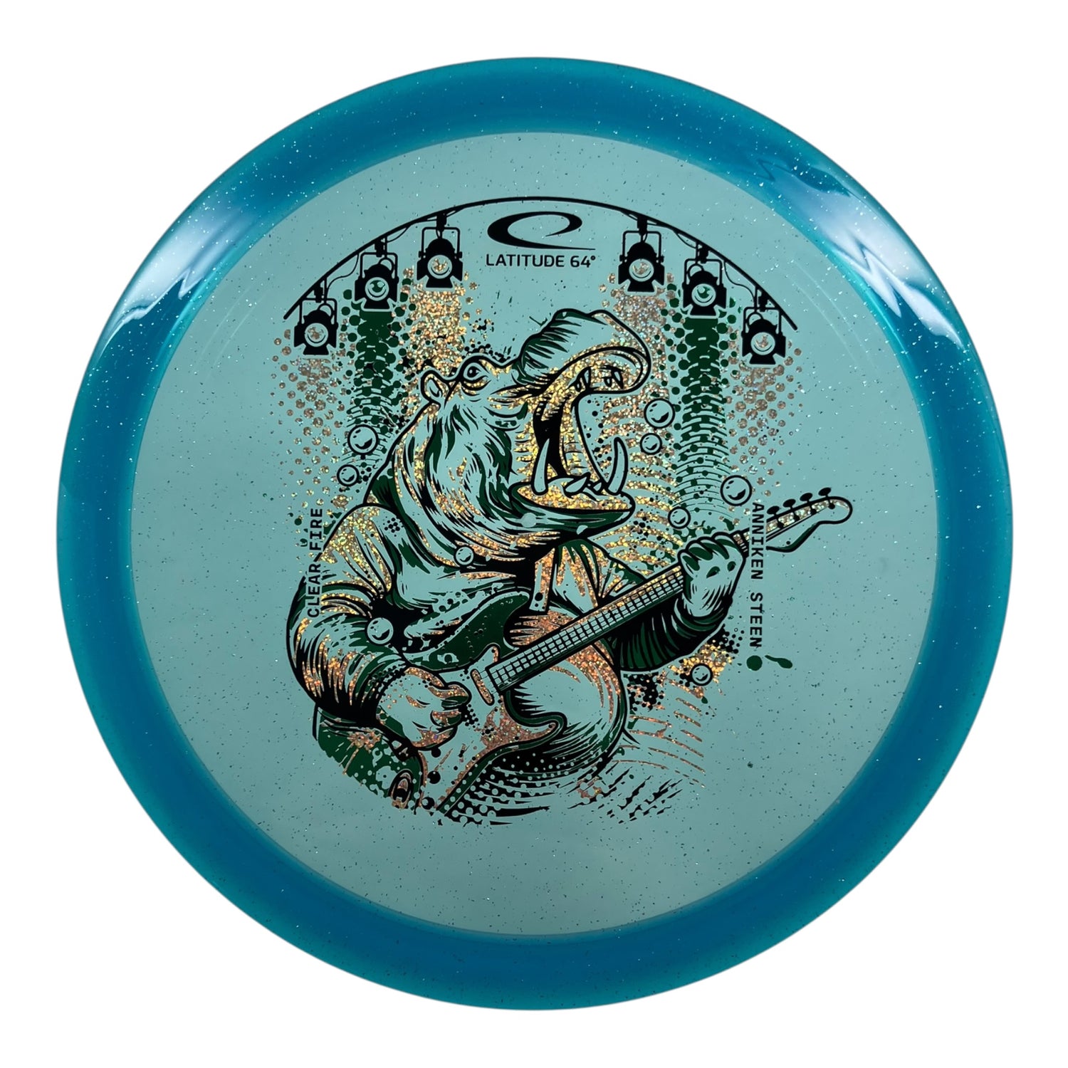 Latitude 64 Fire | Clear Sparkle | Blue/Gold 177g (Anniken Steen) Disc Golf