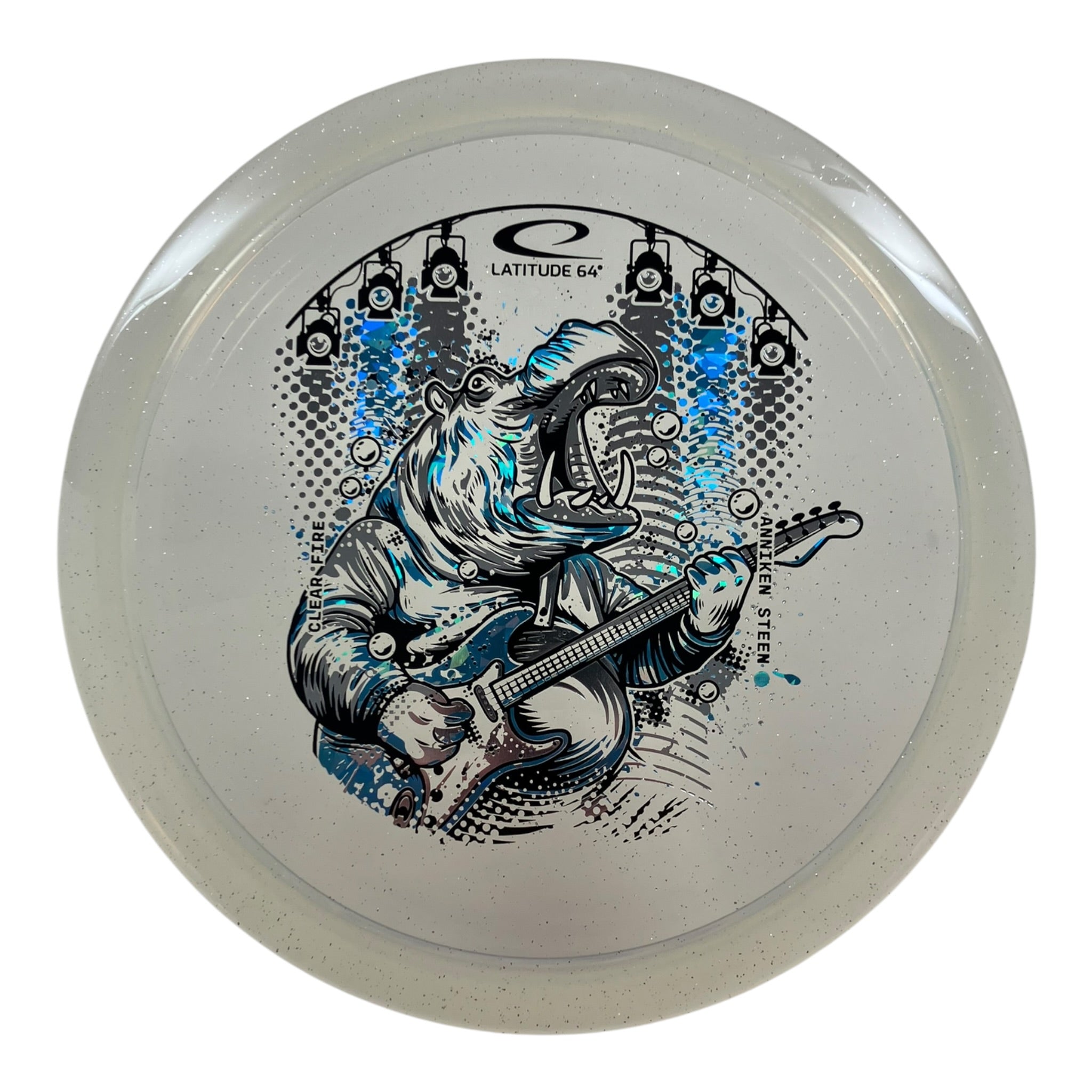 Latitude 64 Fire | Clear Sparkle | Clear/Blue 177g (Anniken Steen) Disc Golf