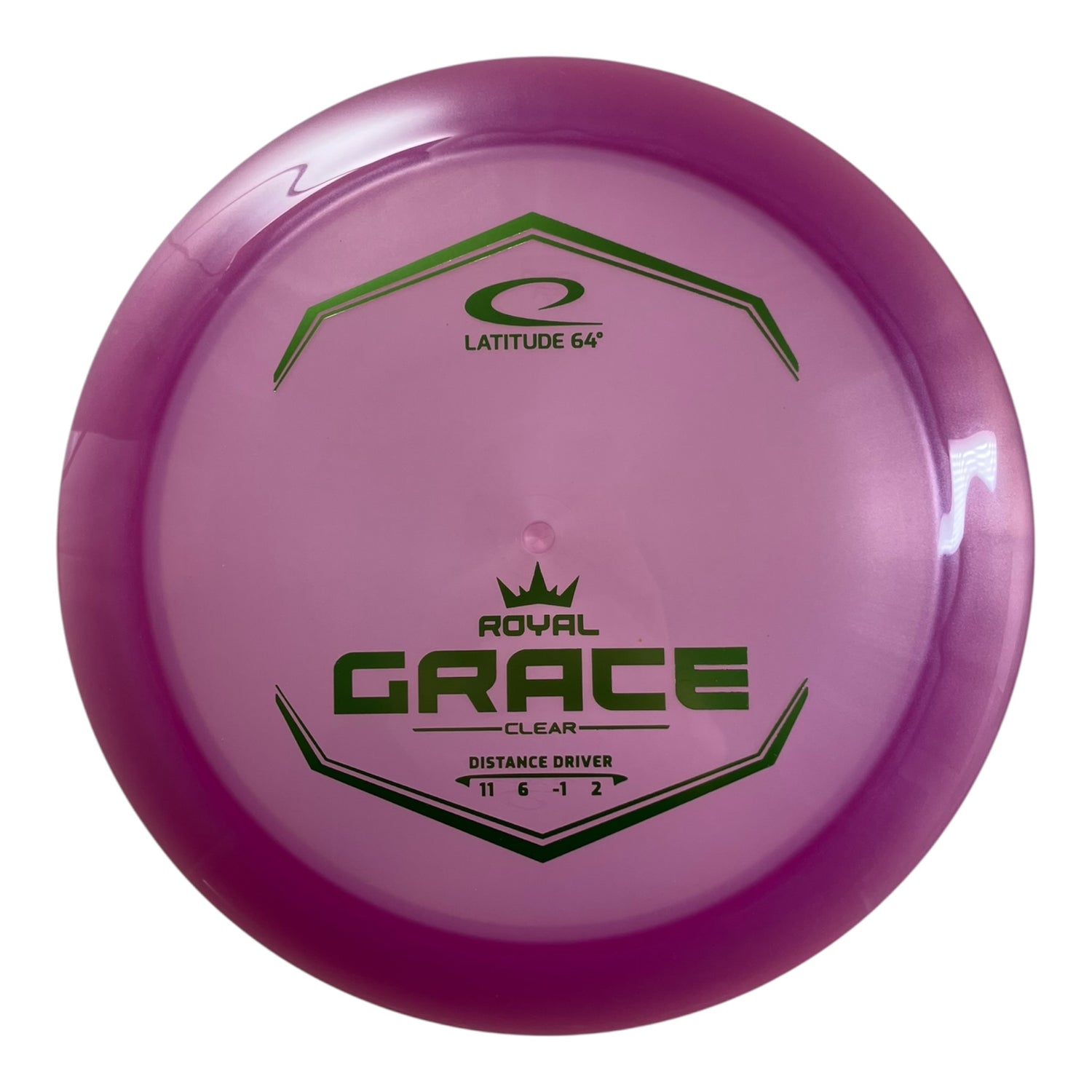 Latitude 64 Grace | Royal Clear | Purple/Green 173g Disc Golf