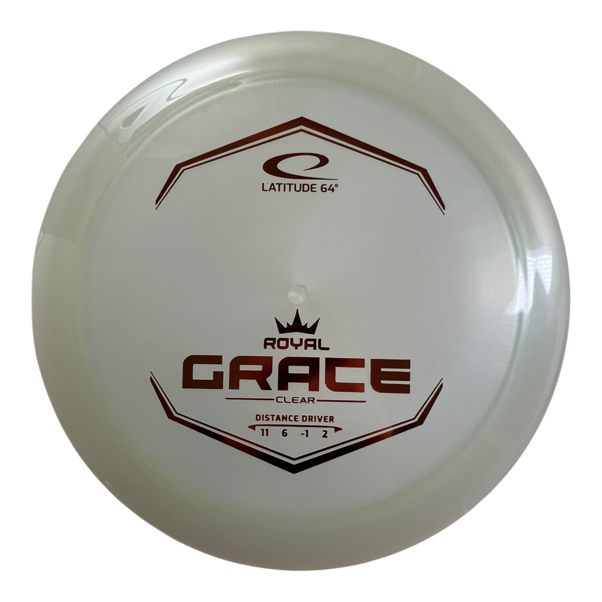Latitude 64 Grace | Royal Clear | White/Bronze 174g Disc Golf