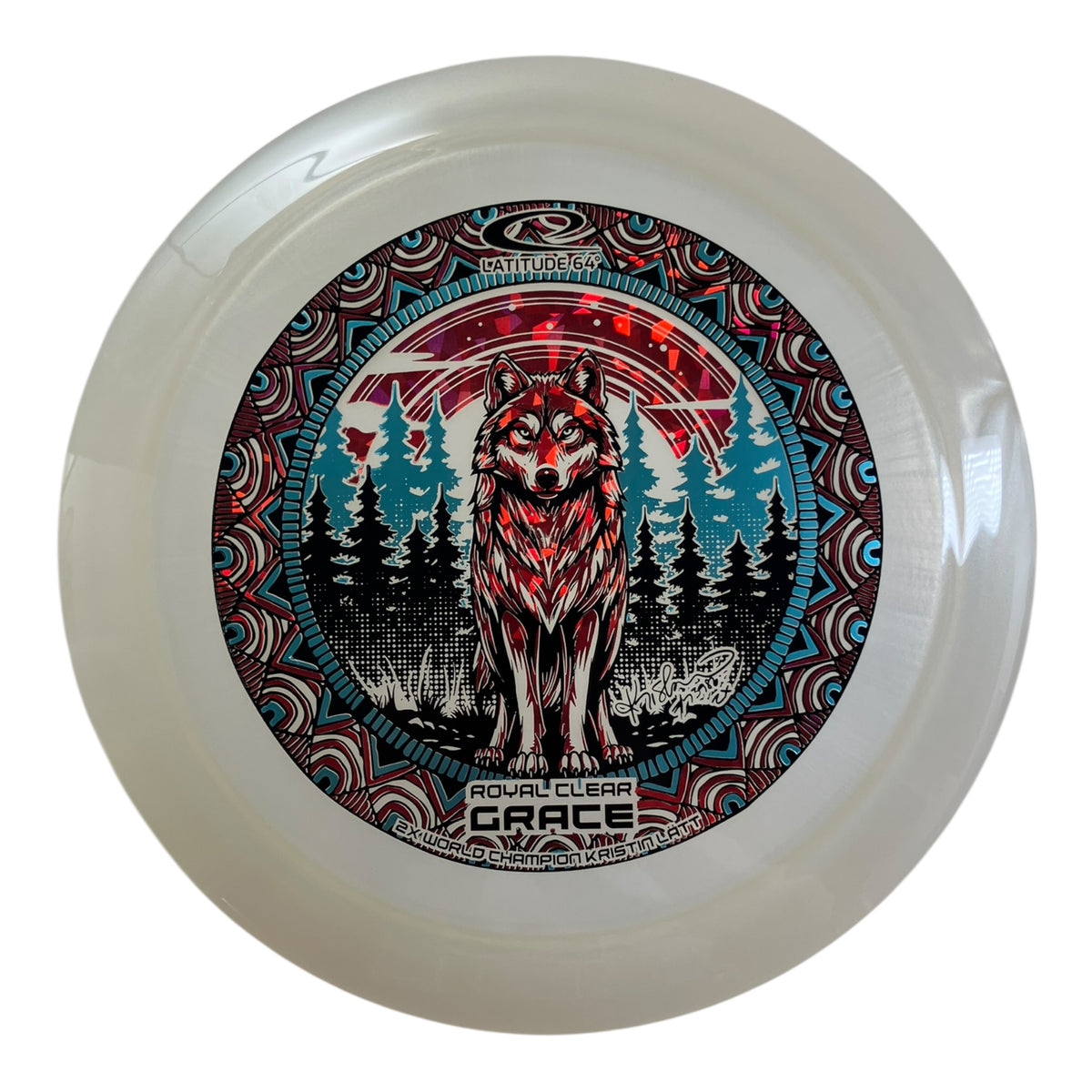 Latitude 64 Grace | Royal Clear | White/Red/Blue 173-175g (Kristin Latt) Disc Golf