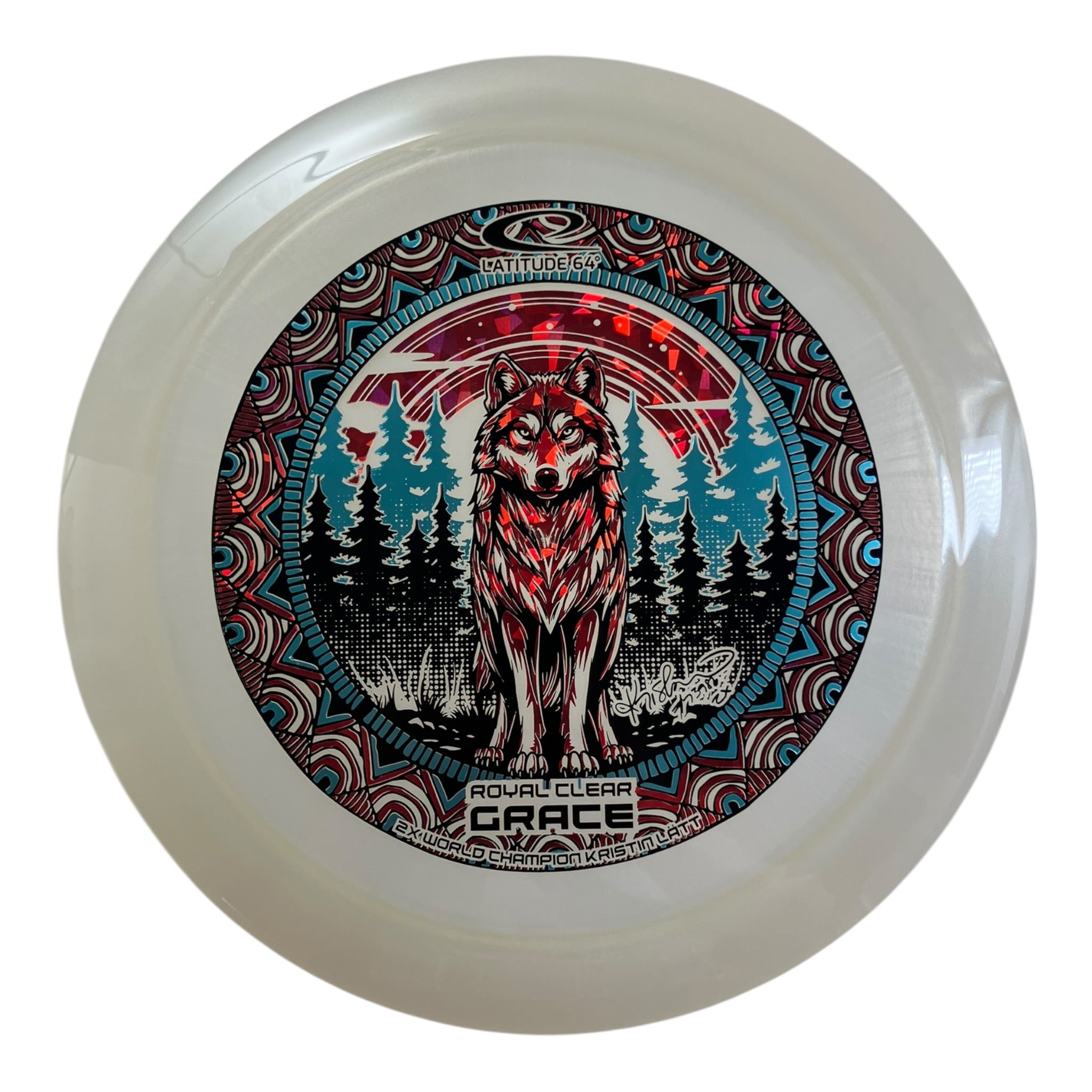 Latitude 64 Grace | Royal Clear | White/Red/Blue 173-175g (Kristin Latt) Disc Golf