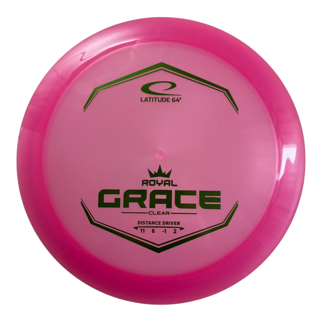 Latitude 64 Grace | Royal Clear | Pink/Green 173g Disc Golf