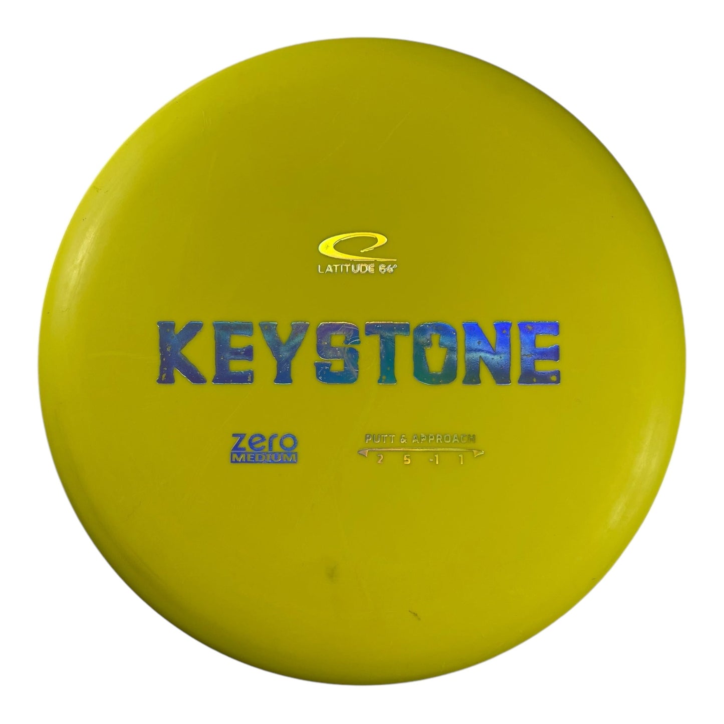 Latitude 64 Keystone | Zero Medium | Yellow/Silver 173g Disc Golf