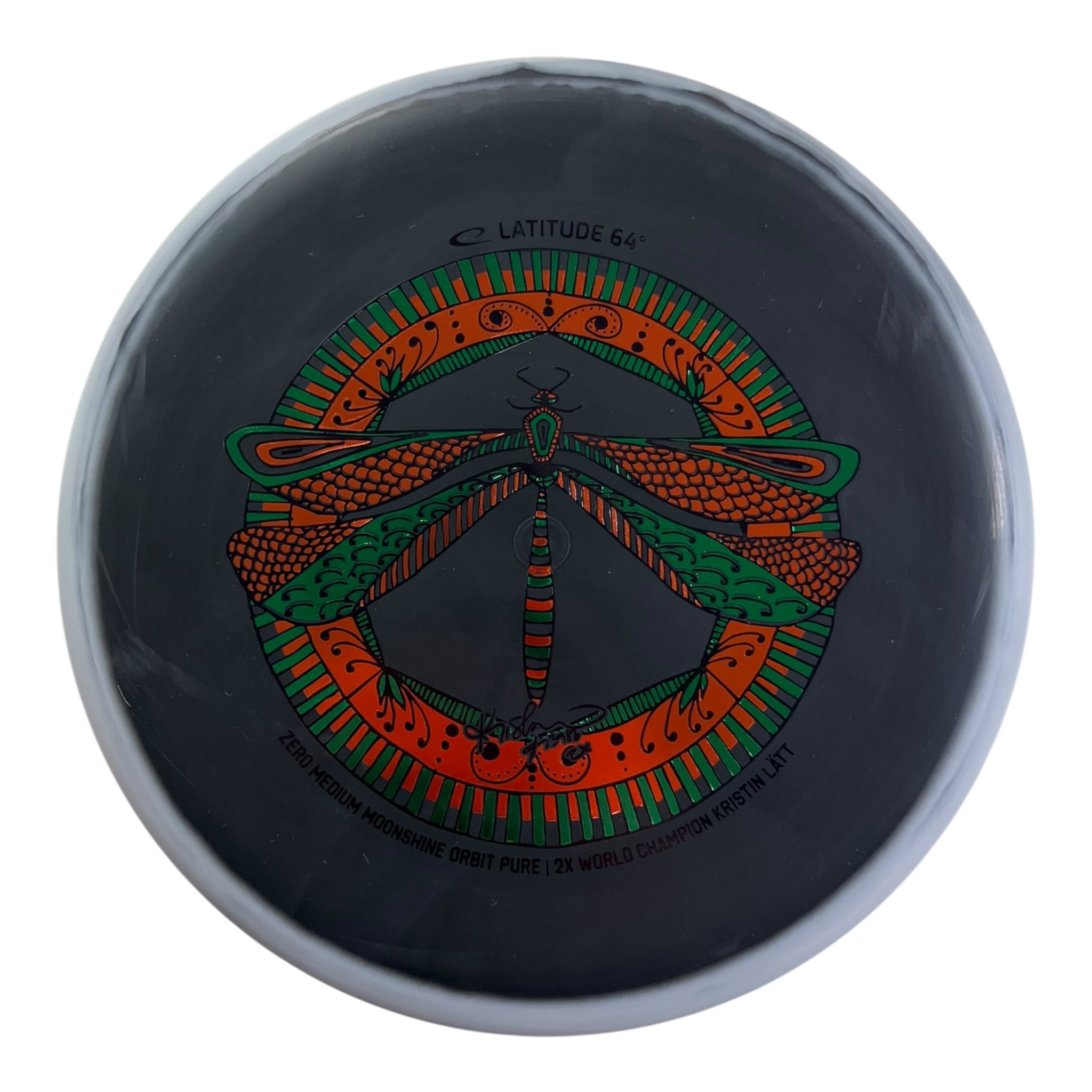 Latitude 64 Pure | Zero Medium Moonshine Orbit | Black/Green/Bronze 173g (Kristin Latt) Disc Golf