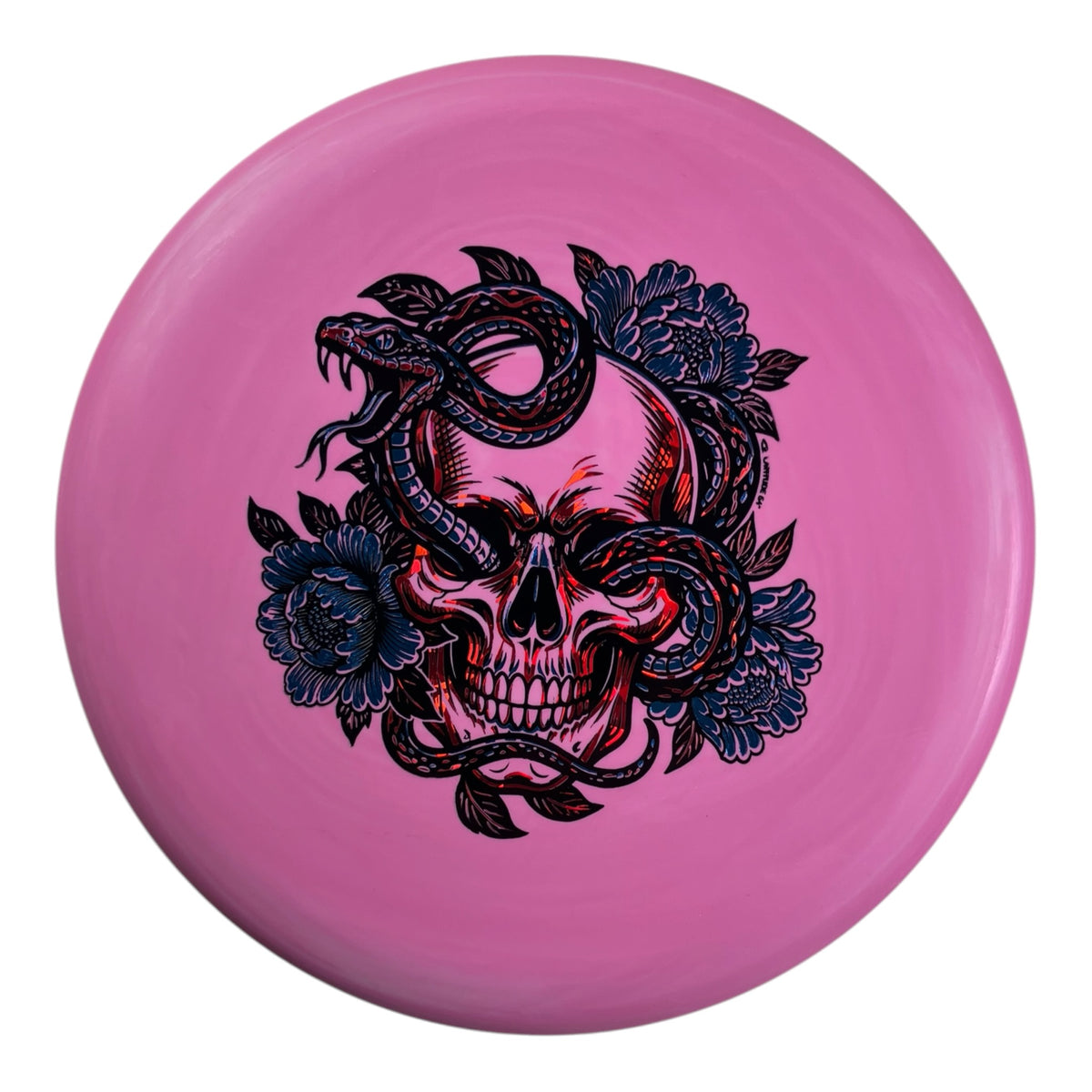 Latitude 64 Pure | Zero Medium | Pink/Blue 174g (Skull) Disc Golf