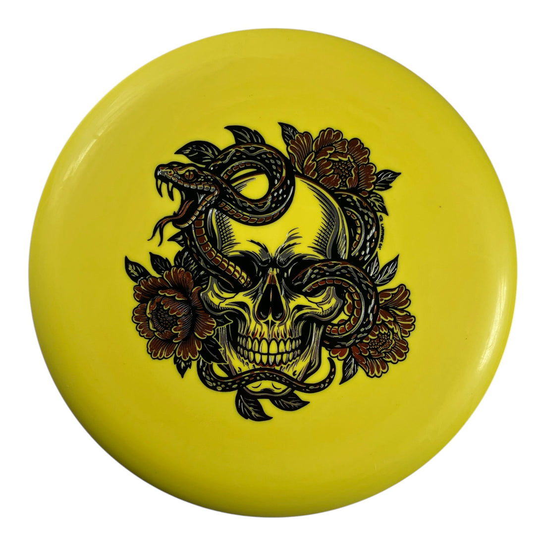 Latitude 64 Pure | Zero Medium | Yellow/Bronze 174g (Skull) Disc Golf