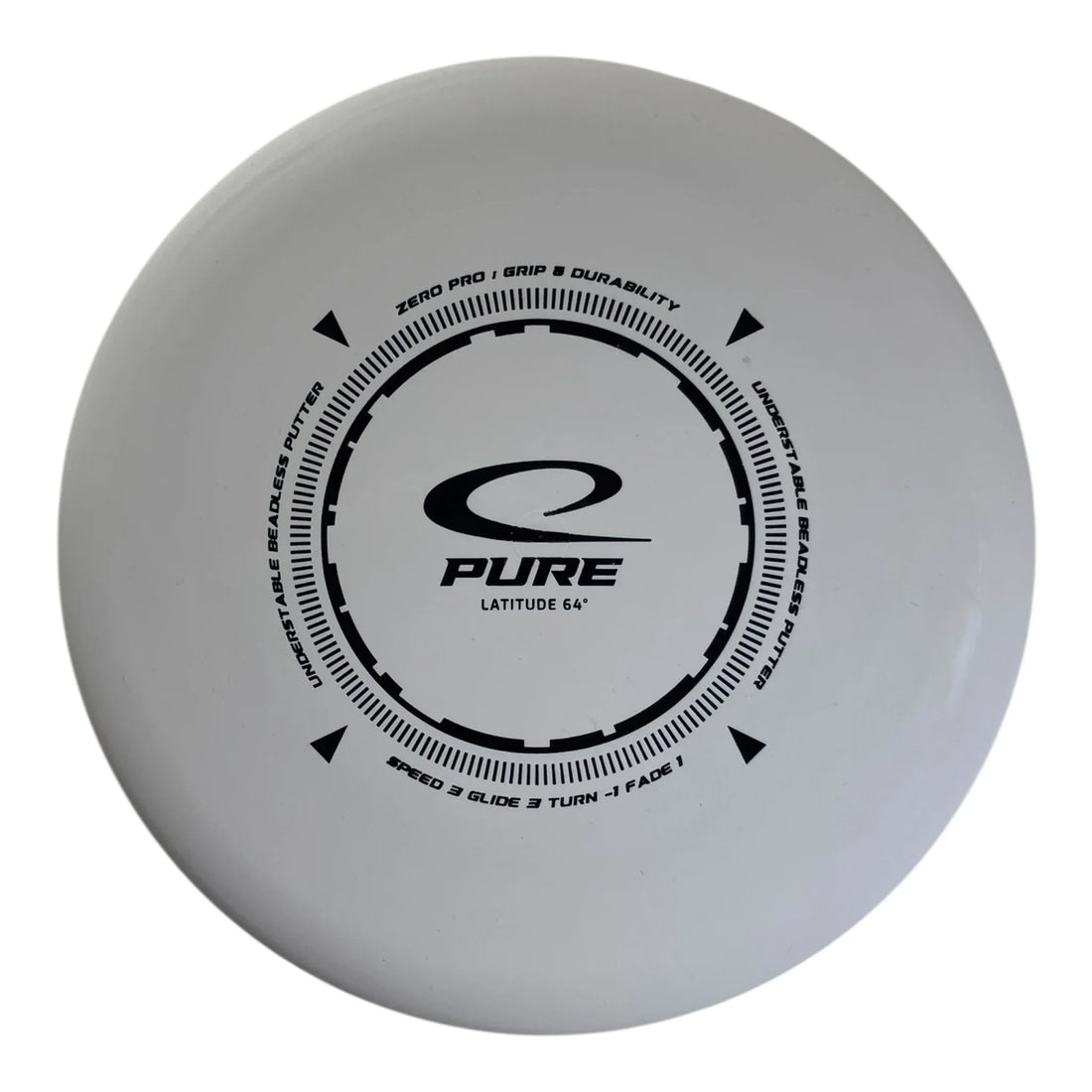 Latitude 64 Pure | Zero Pro | White/Black 173g Disc Golf