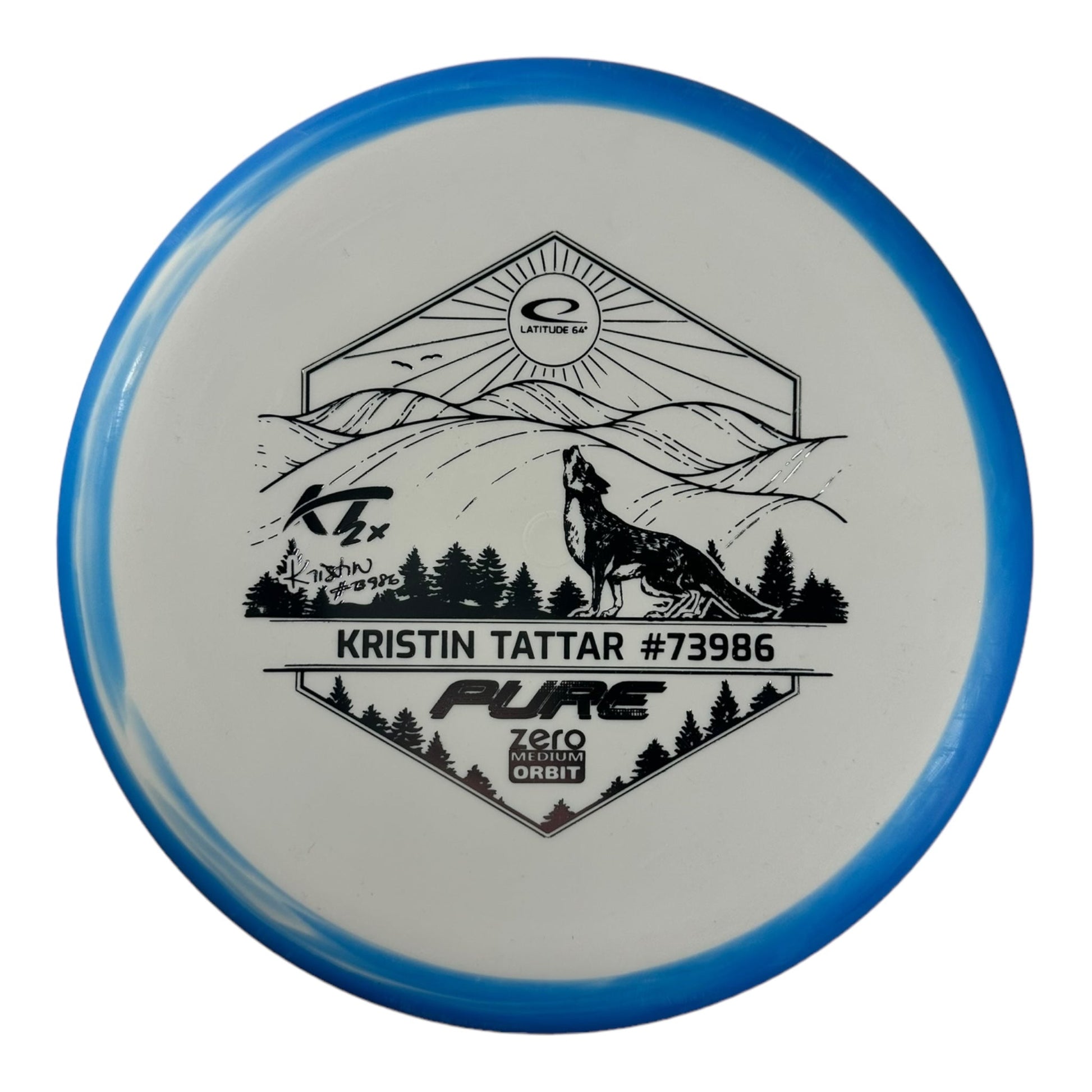 Latitude 64 Pure | Zero Medium Orbit | Blue/Silver 173g (Kristin Tattar) Disc Golf