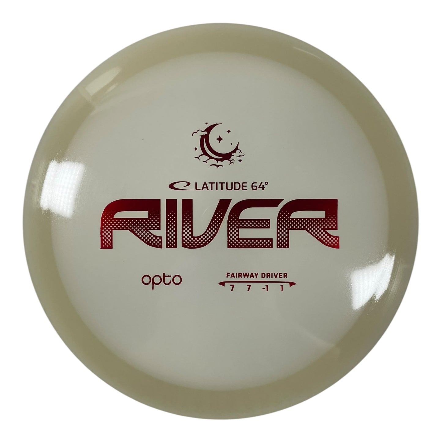 Latitude 64 River | Opto Moonshine | Glow/Red 174g Disc Golf