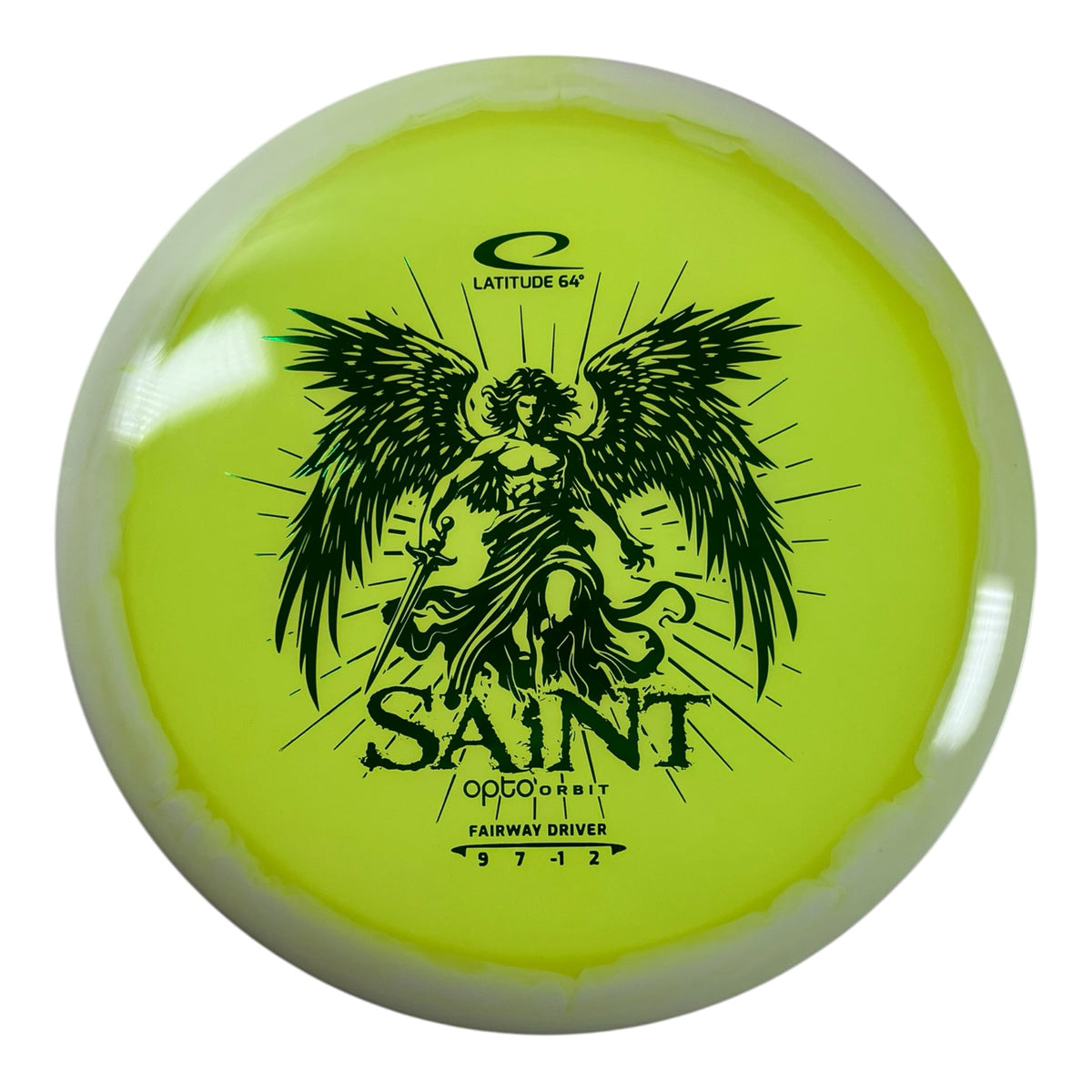 Latitude 64 Saint | Opto Orbit | Yellow/Green 173g Disc Golf
