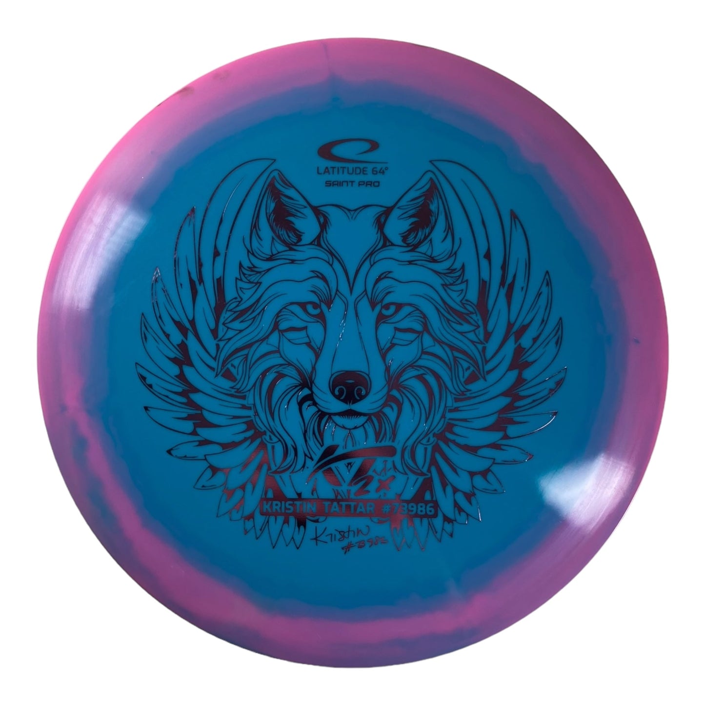 Latitude 64 Saint Pro | Gold Orbit | Blue/Pink 173 - 174g (Kristin Tattar) Disc Golf