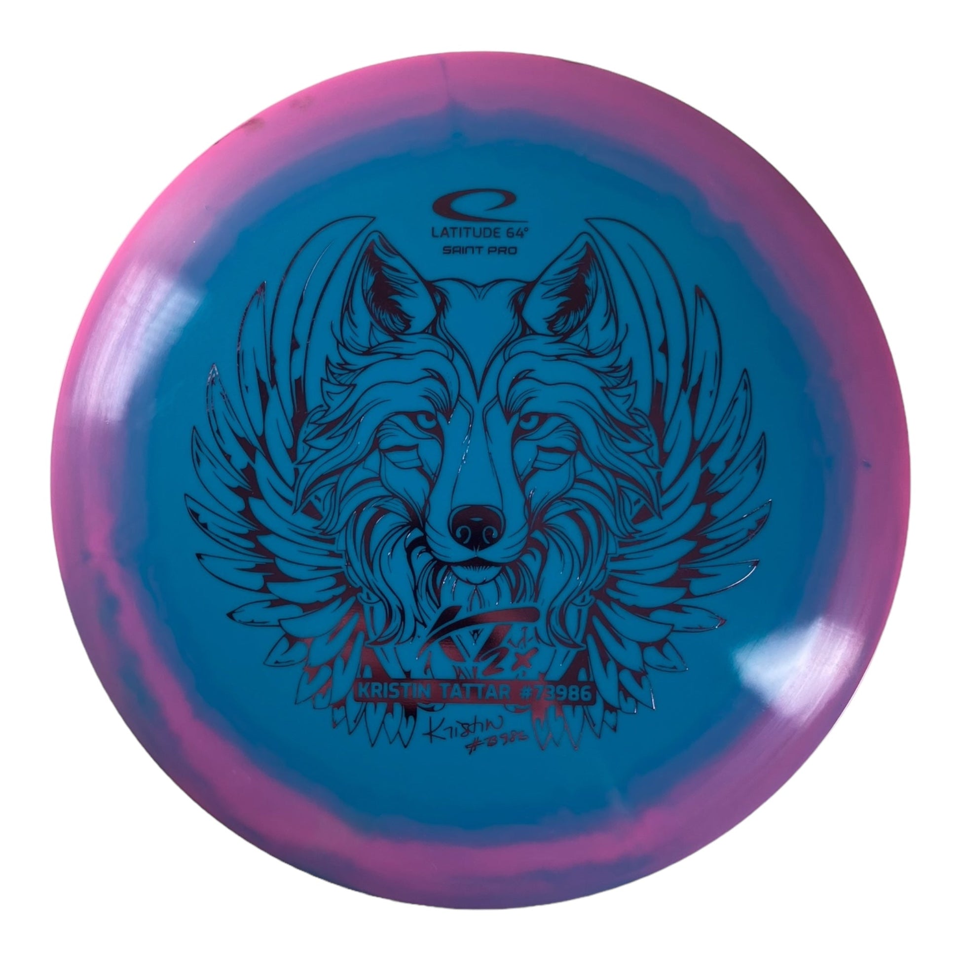 Latitude 64 Saint Pro | Gold Orbit | Blue/Pink 173 - 174g (Kristin Tattar) Disc Golf