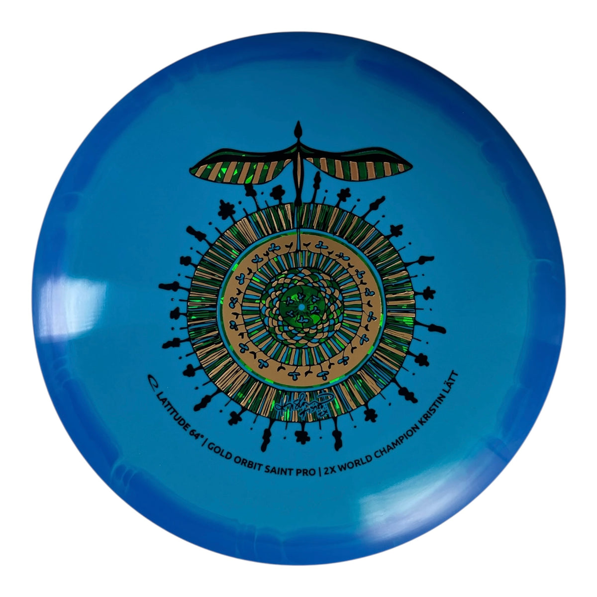 Latitude 64 Saint Pro | Gold Orbit | Teal/Blue/Blue 174g (Kristin Latt) Disc Golf