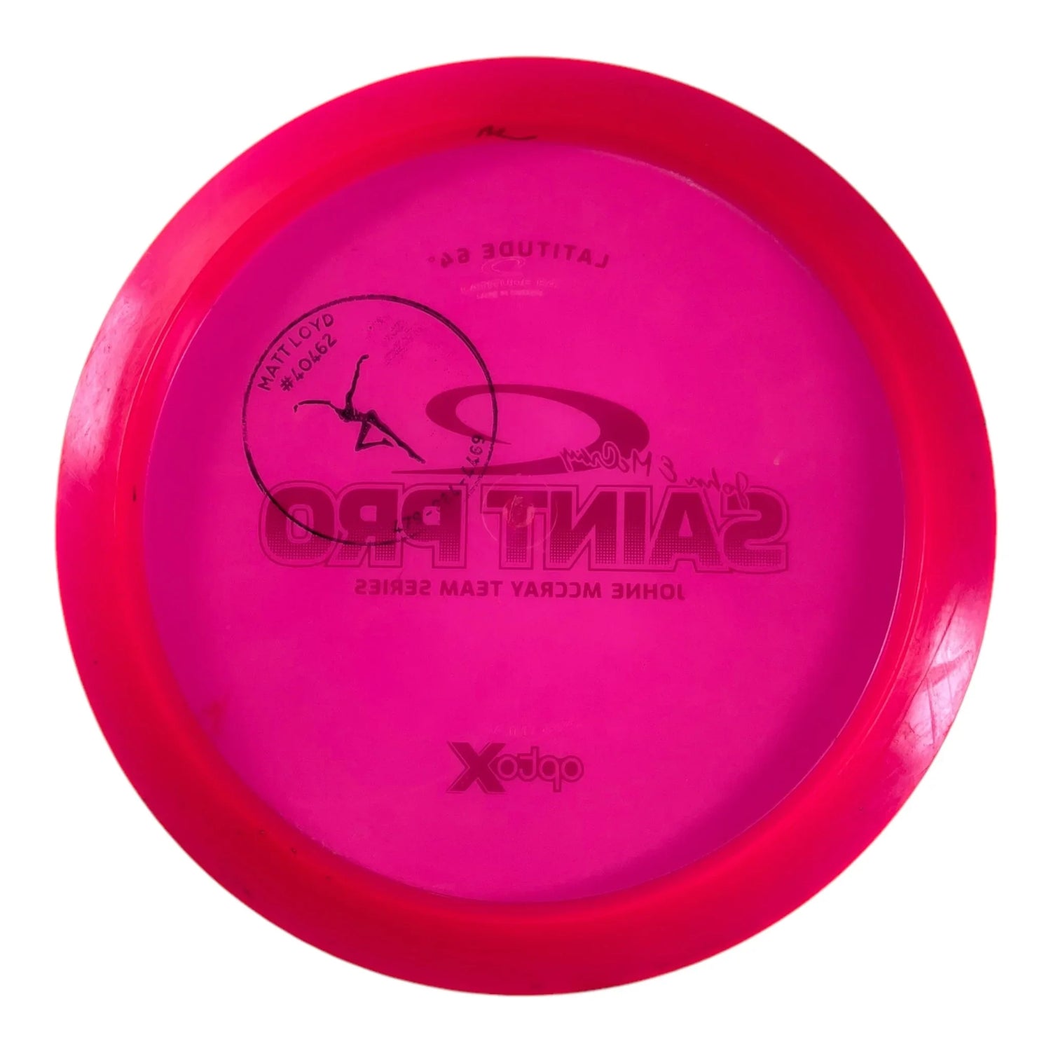 Latitude 64 Saint Pro - Used Fair | Opto - X | Pink/Black 175g (JohnE McCray) Disc Golf