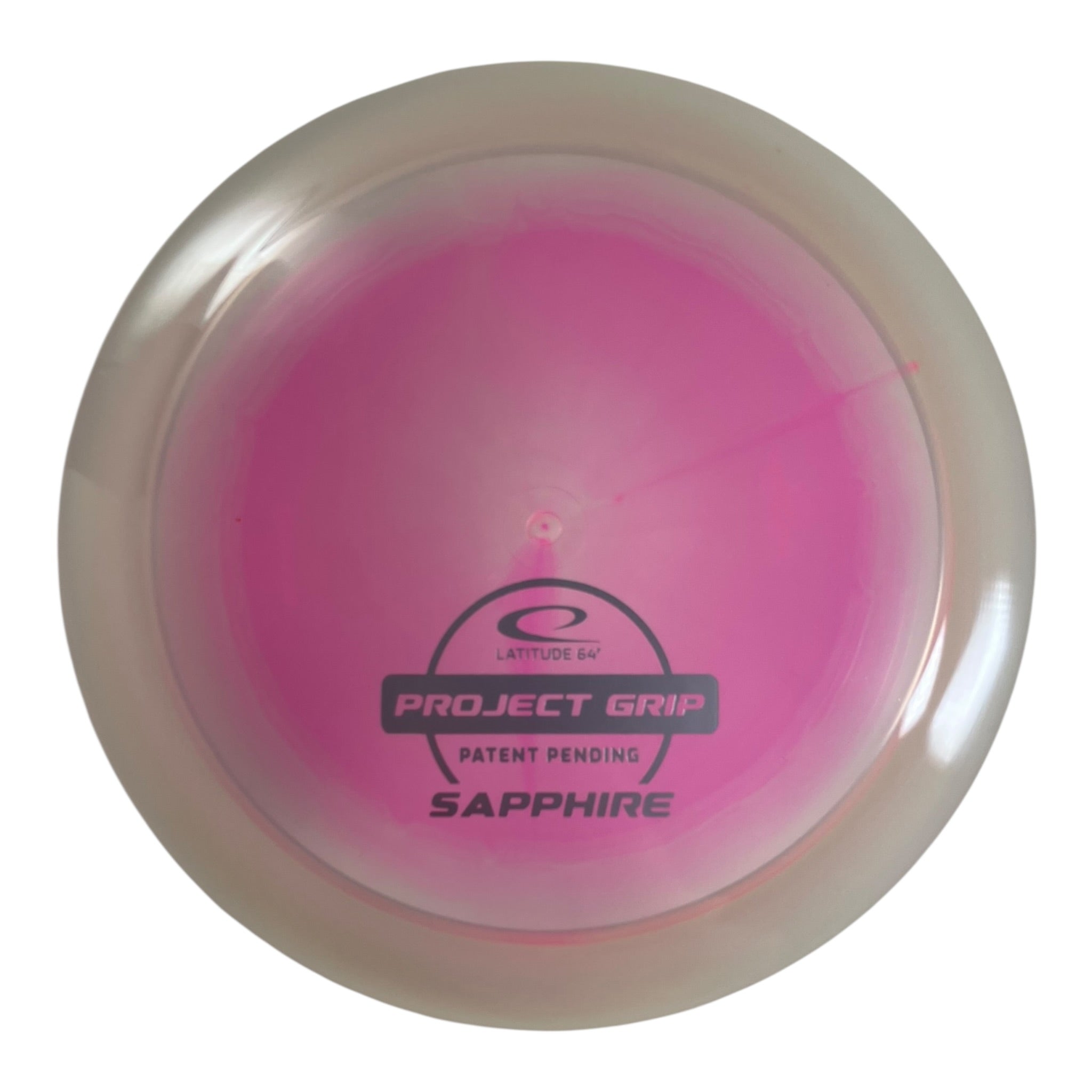 Latitude 64 Sapphire | Project Grip | Pink/White 163g (Patent Pending) Disc Golf
