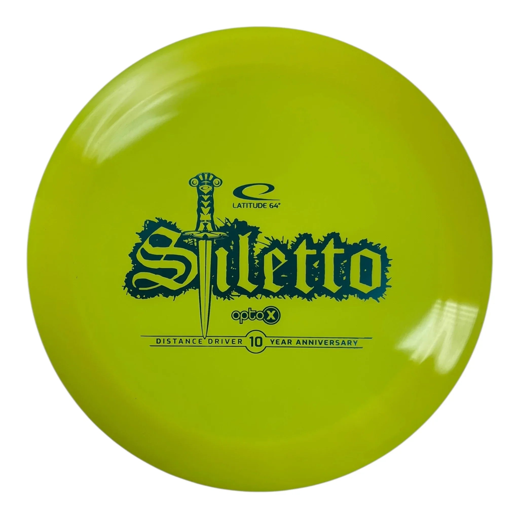 Latitude 64 Stiletto | Opto X | Yellow/Blue 174g (10 year anniversary) Disc Golf