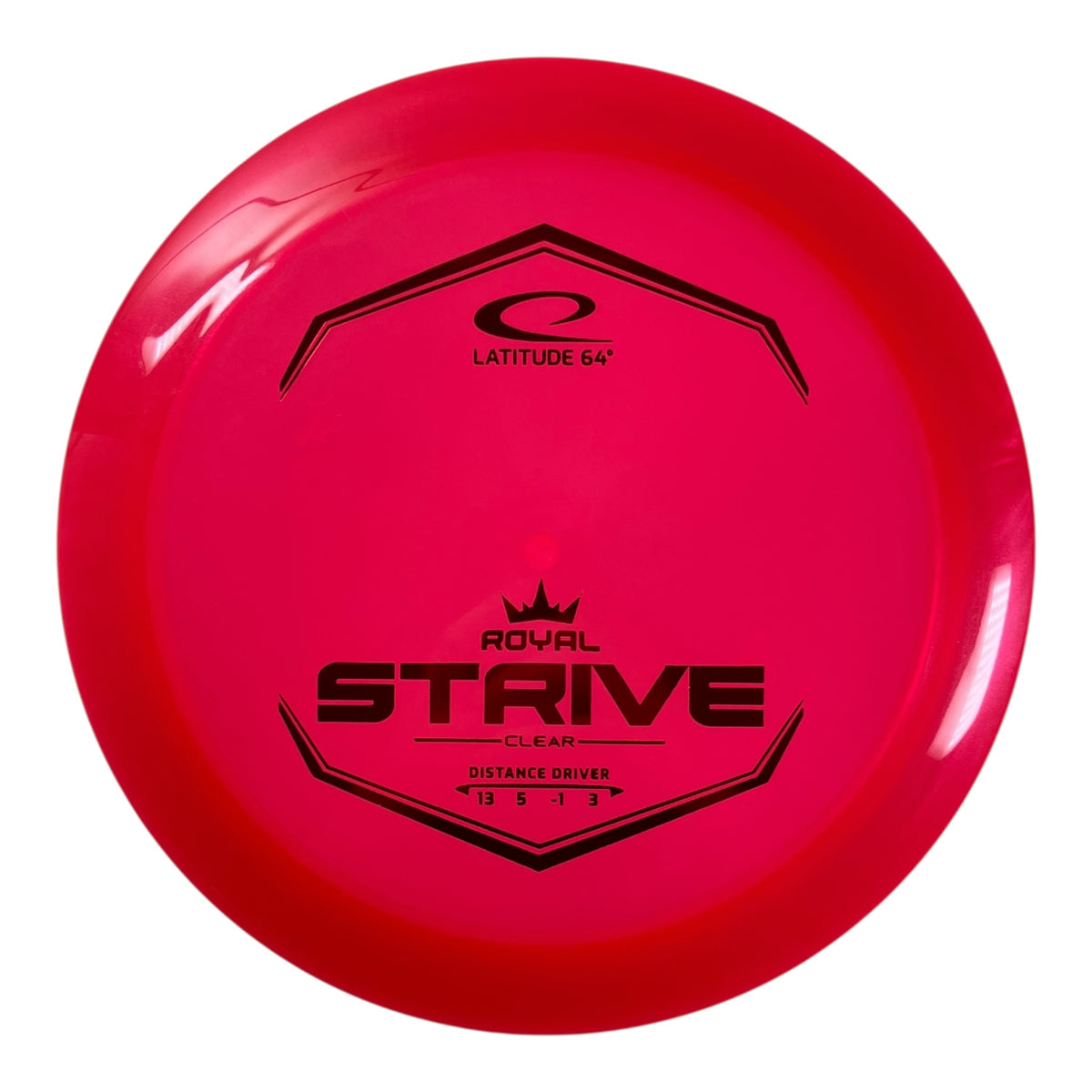 Latitude 64 Strive | Royal Clear | Red/Red 175g Disc Golf