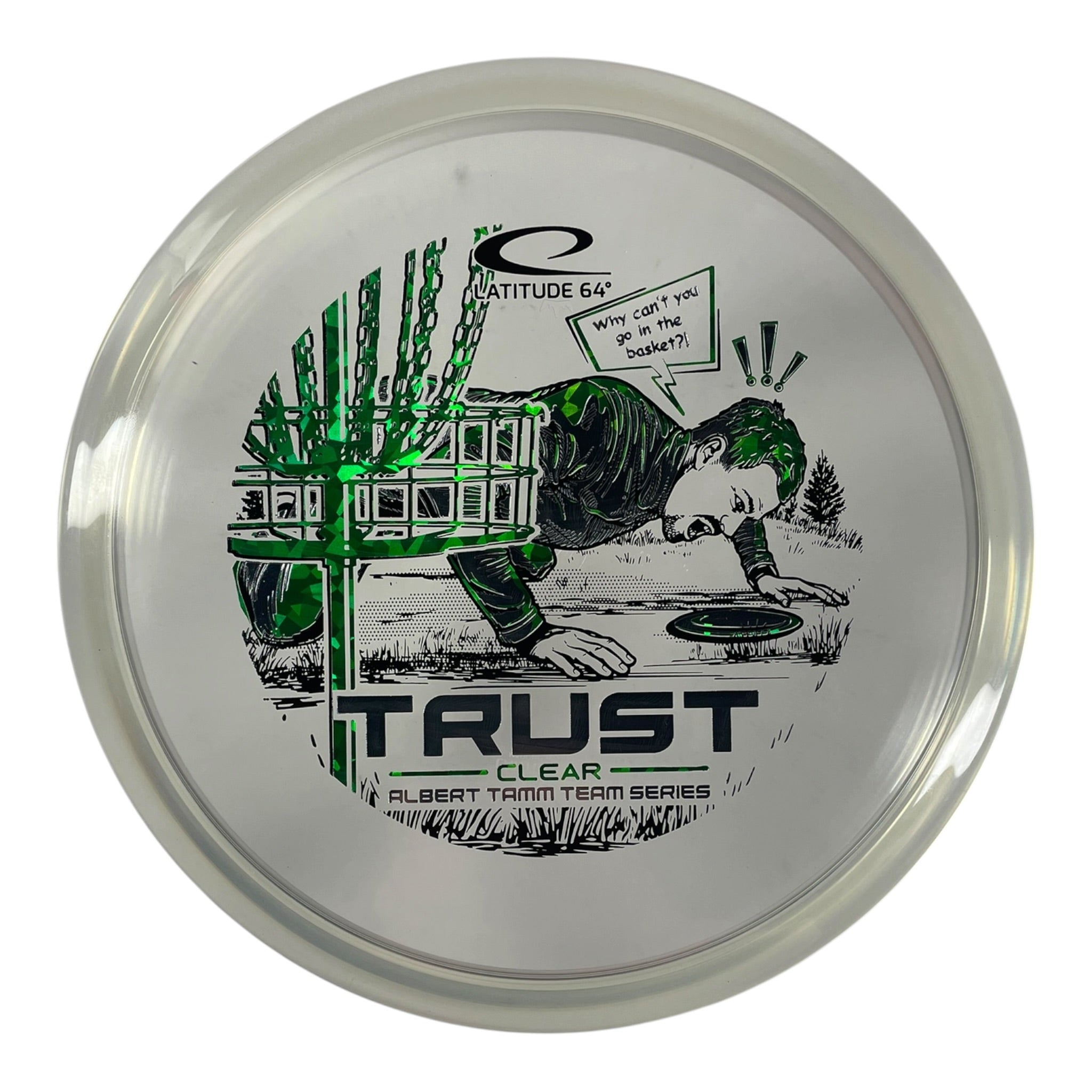 Latitude 64 Trust | Clear | Clear/Green/Silver 177g (Albert Tamm) Disc Golf