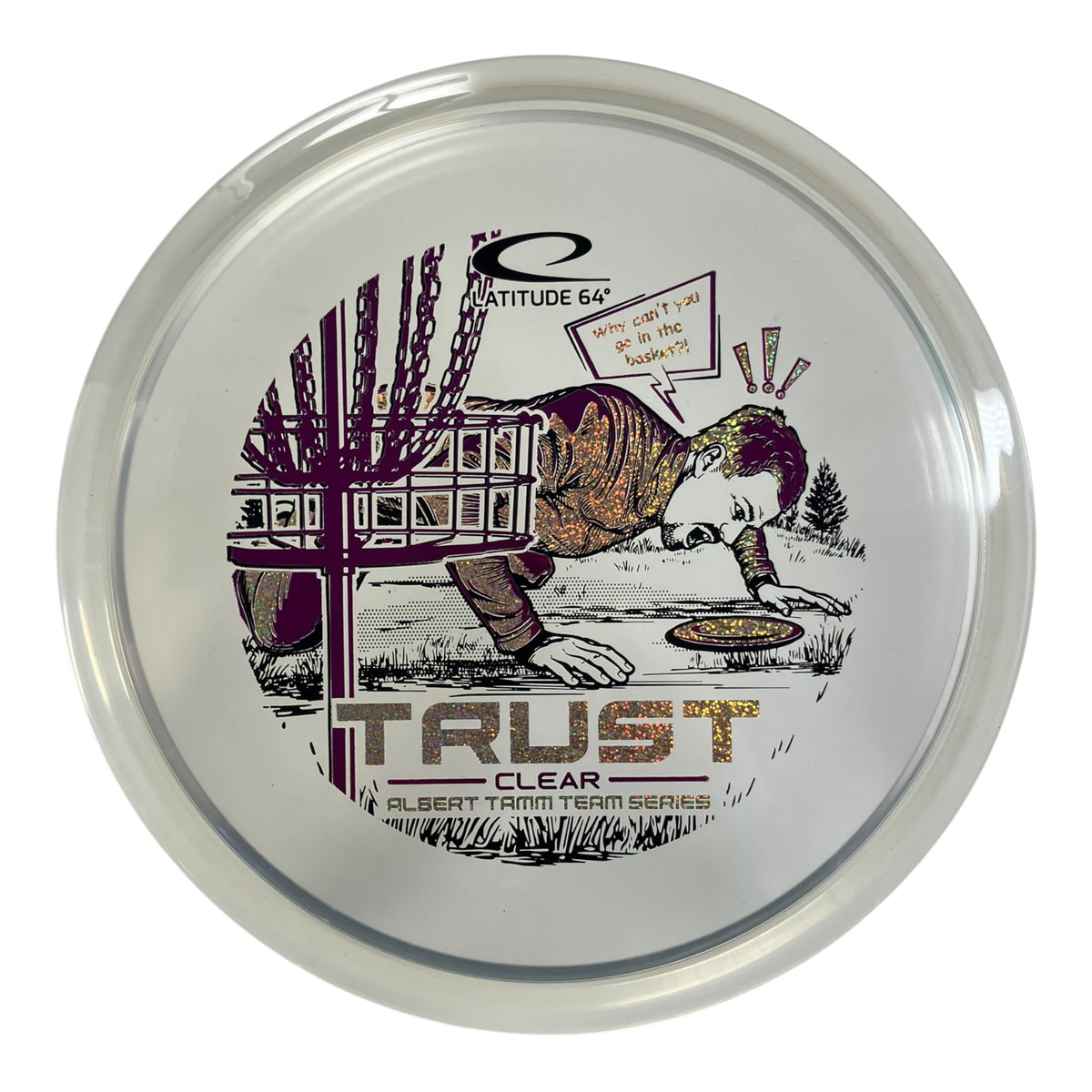 Latitude 64 Trust | Royal Clear | Clear/Pink/Gold 175g (Albert Tamm) Disc Golf