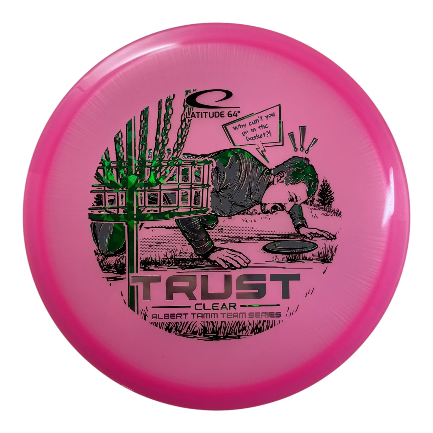 Latitude 64 Trust | Royal Clear | Pink/Green/Silver 177g (Albert Tamm) Disc Golf